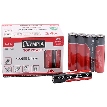 24 Stück Top Power Alkaline Batterien Typ AAA - Bild 1