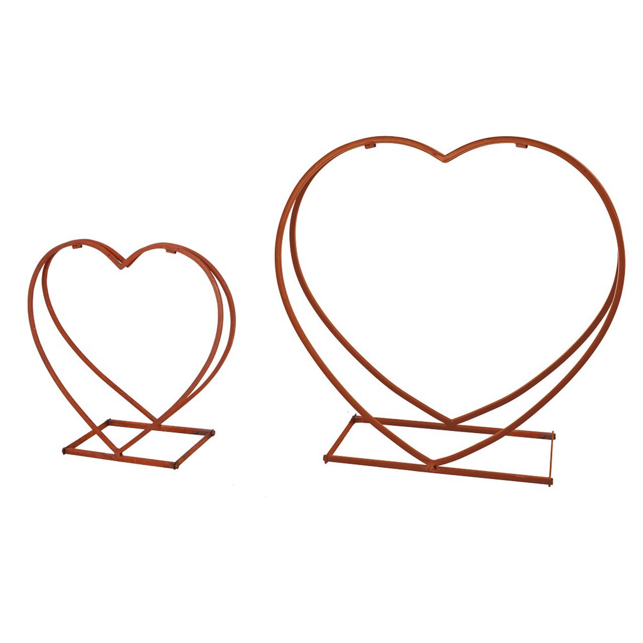 LEX Brennholz-Stapelregal 2er Set Herz rost-optik - Bild 1