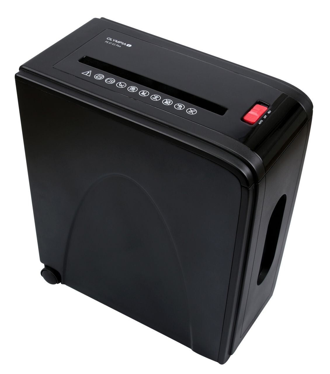 OLYMPIA Aktenvernichter Partikelschnitt Sicherheitsstufe P4 PS 57CC Plus Schwarz | 04030152027170