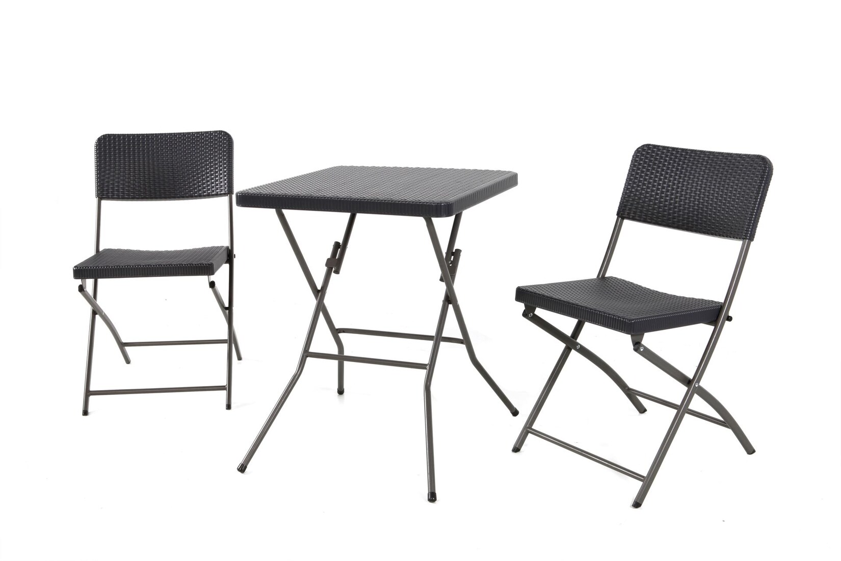 Bistroset 3-tlg. HDPE Balkonset Rattan-Optik Balkonmöbel Sitzgruppe | 04039214511695