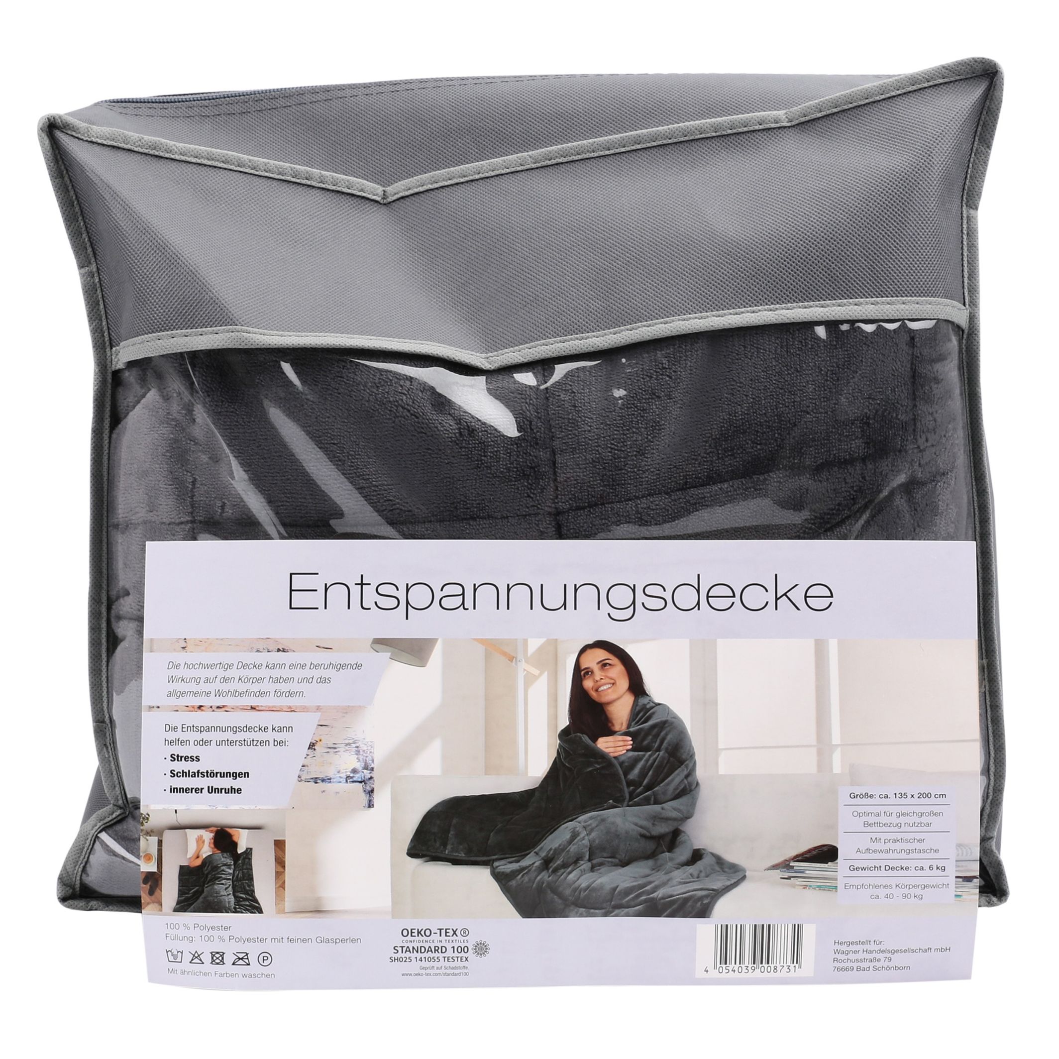 Gewichtsdecke Entspannungsdecke Therapiedecke 135x200 cm / 155x200 cm in 6 kg /9 kg - Bild 1