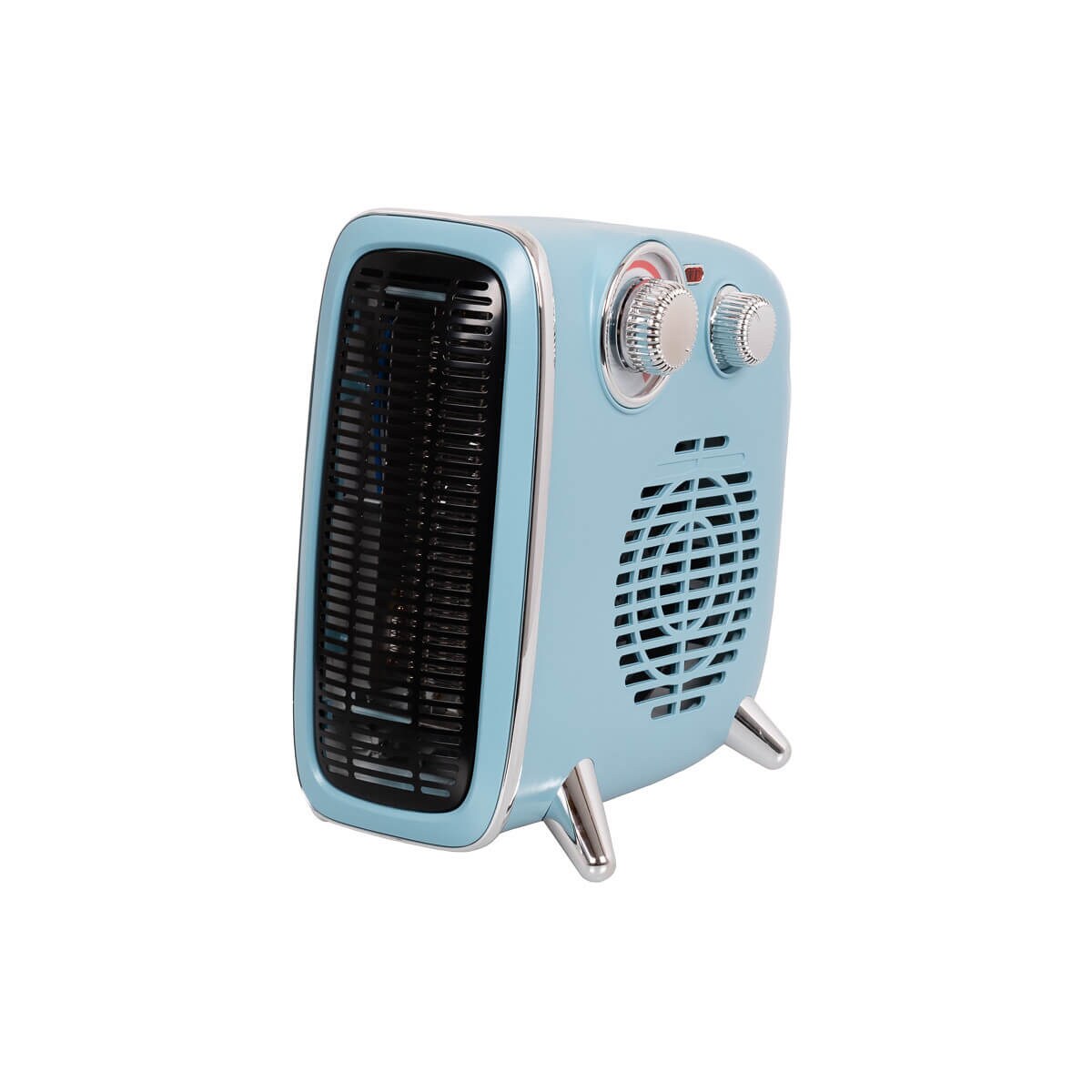 EUROM Retro Heizstrahler Ventilator 1800 Watt und 3 Leistungsstufen blau | 08713415352153