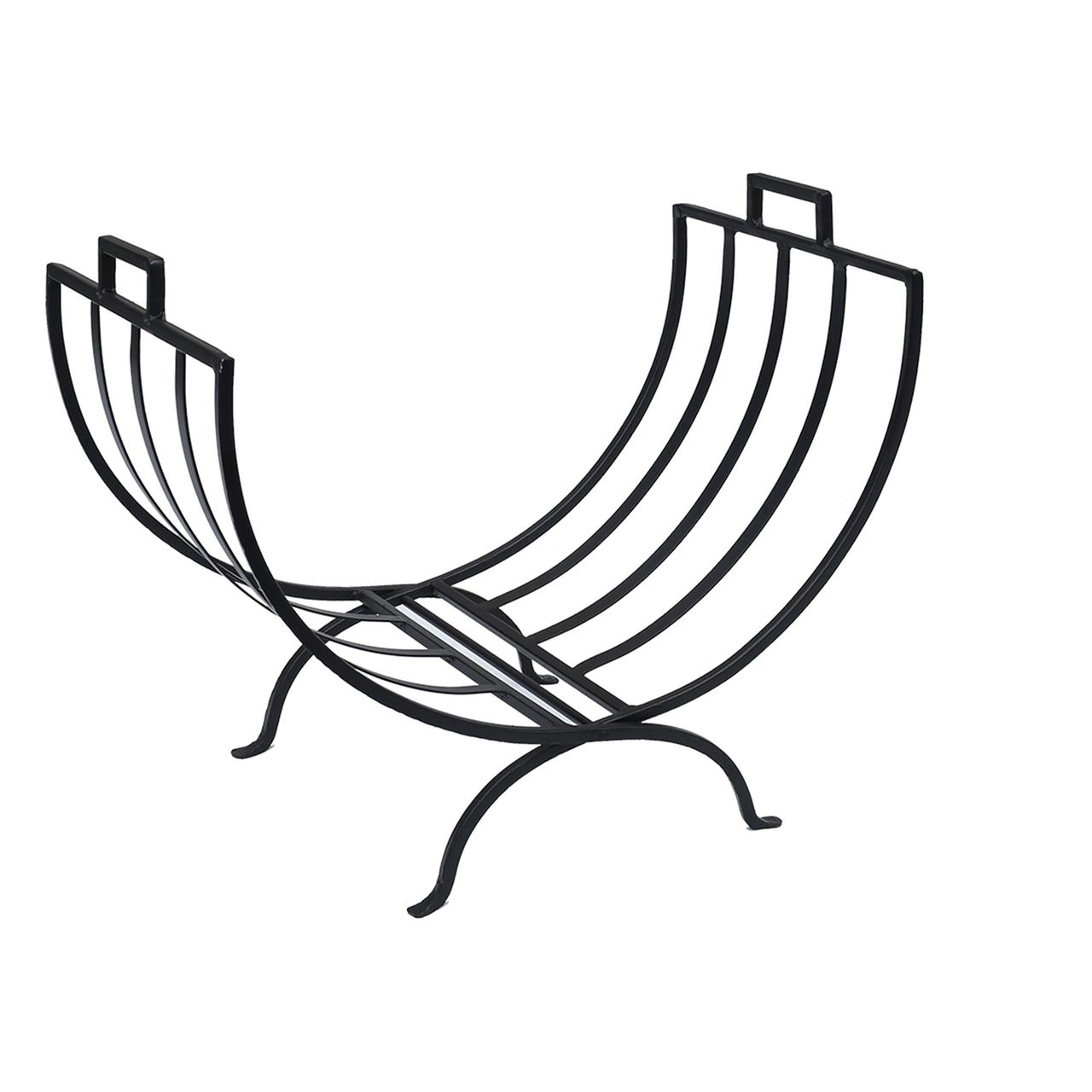 LEX Brennholz-Stapelregal Modell Sabra aus Stahl Farbe schwarz faltbar - Bild 1