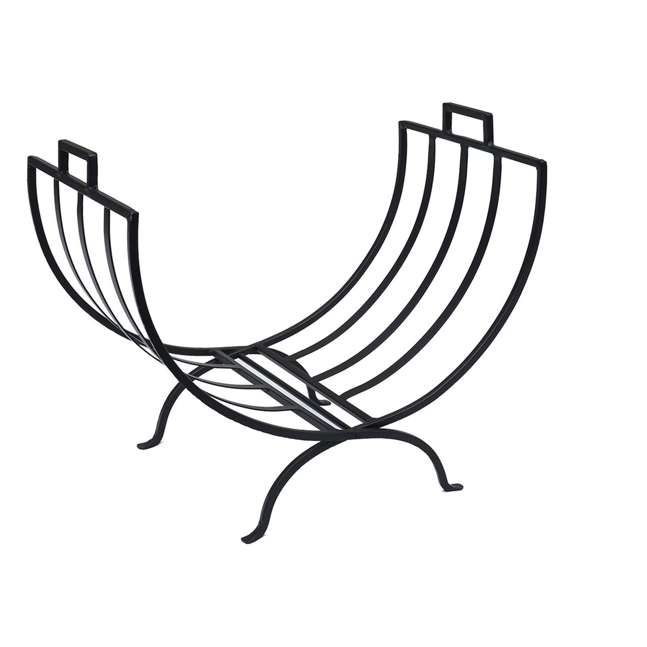 LEX Brennholz-Stapelregal Modell Sabra aus Stahl Farbe schwarz faltbar | 04039214601365