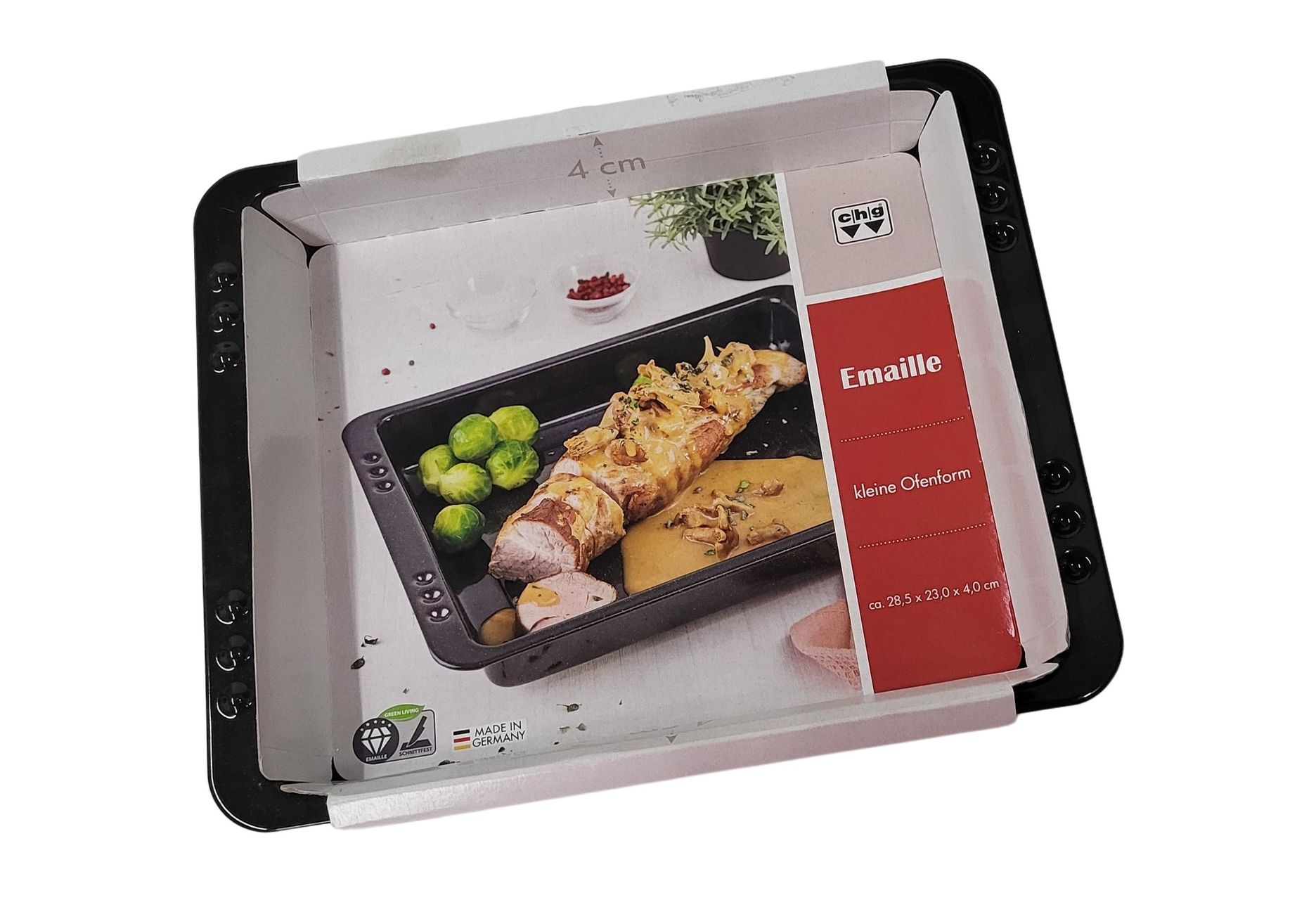 CHG kleine Ofenform Emaille ca. 28,5 x 23 x4 cm - Bild 1
