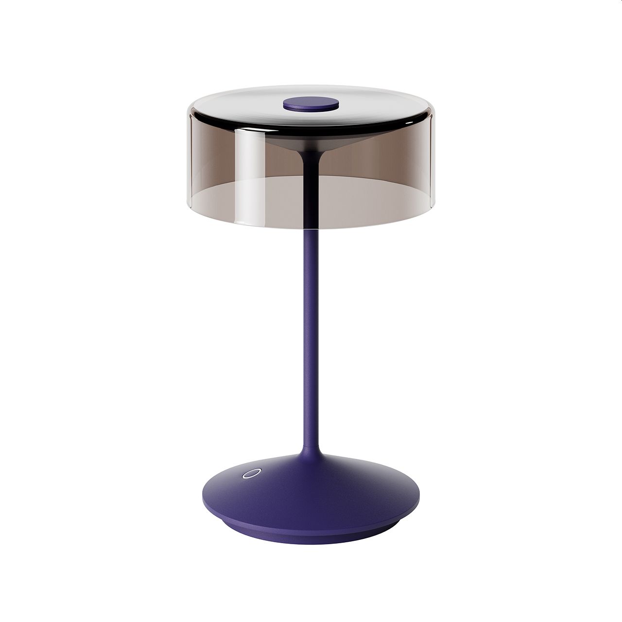 Numotion Akku Glasleuchte Sigor Tischleuchte IP 54 Pflaumenblau 265mm 2,2W FlexMood 2200K/2700K 171lm Ra85 dim - Bild 1