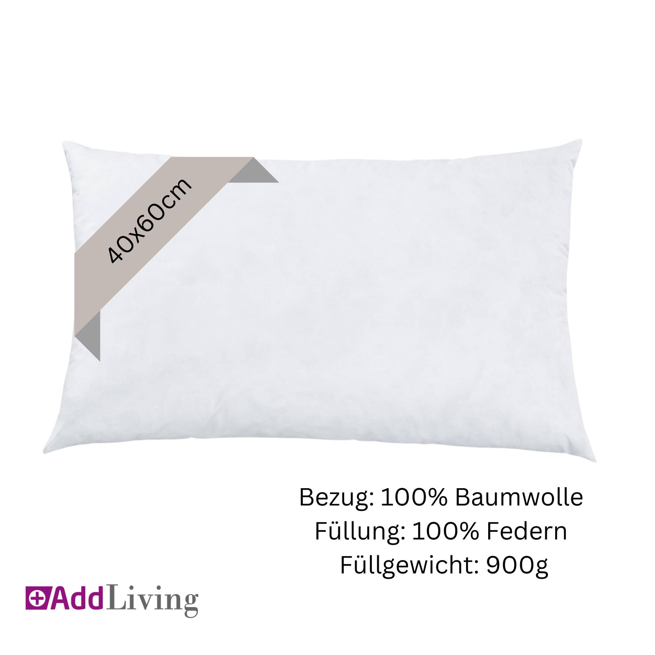 Kissenf&uuml;llung Federkissen F&uuml;llkissen Kopfkissen Kissen F&uuml;llung 100% Federn - Bild 1