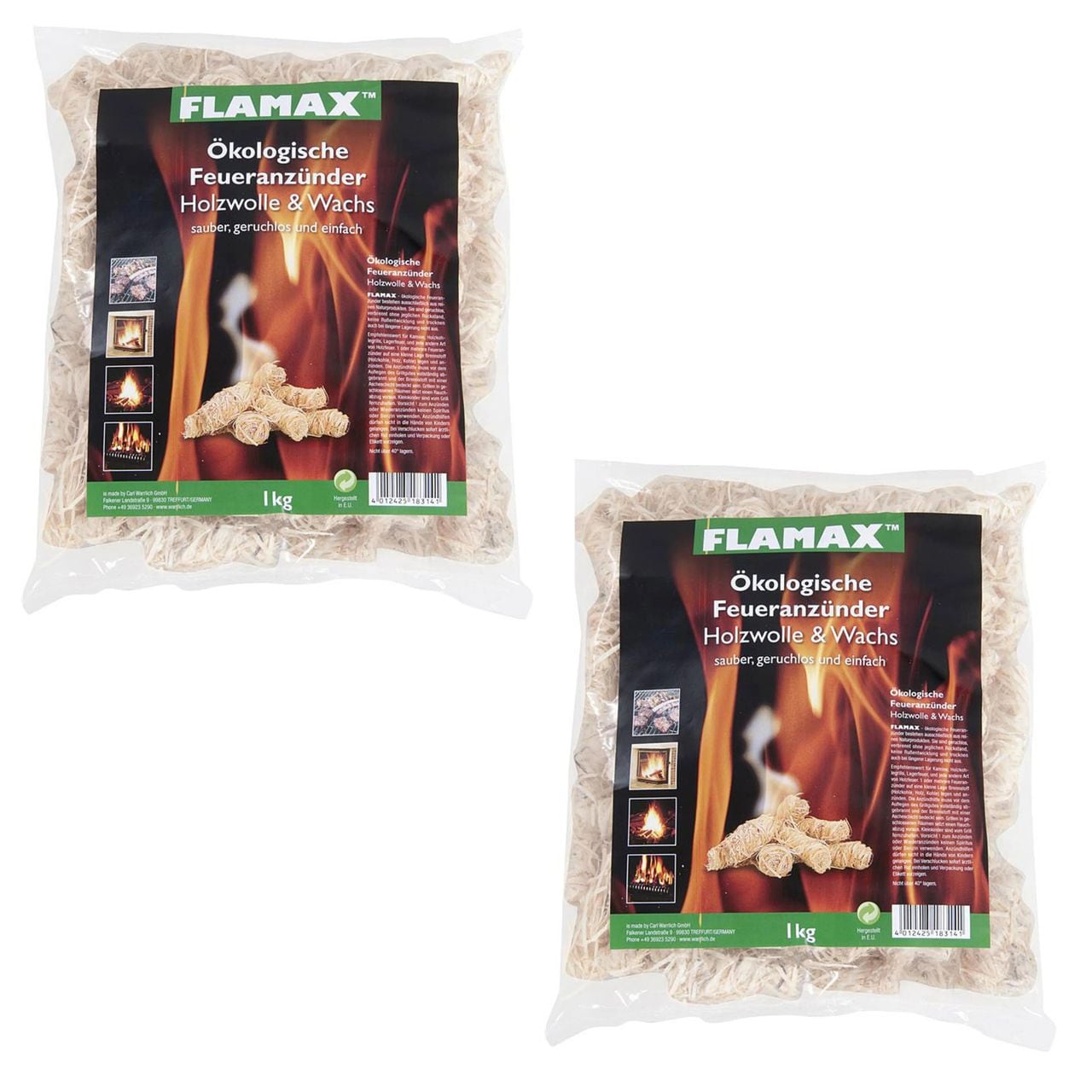 2 kg Flamax Anz&uuml;nder Holzwolle &Ouml;koanz&uuml;nder - Bild 1