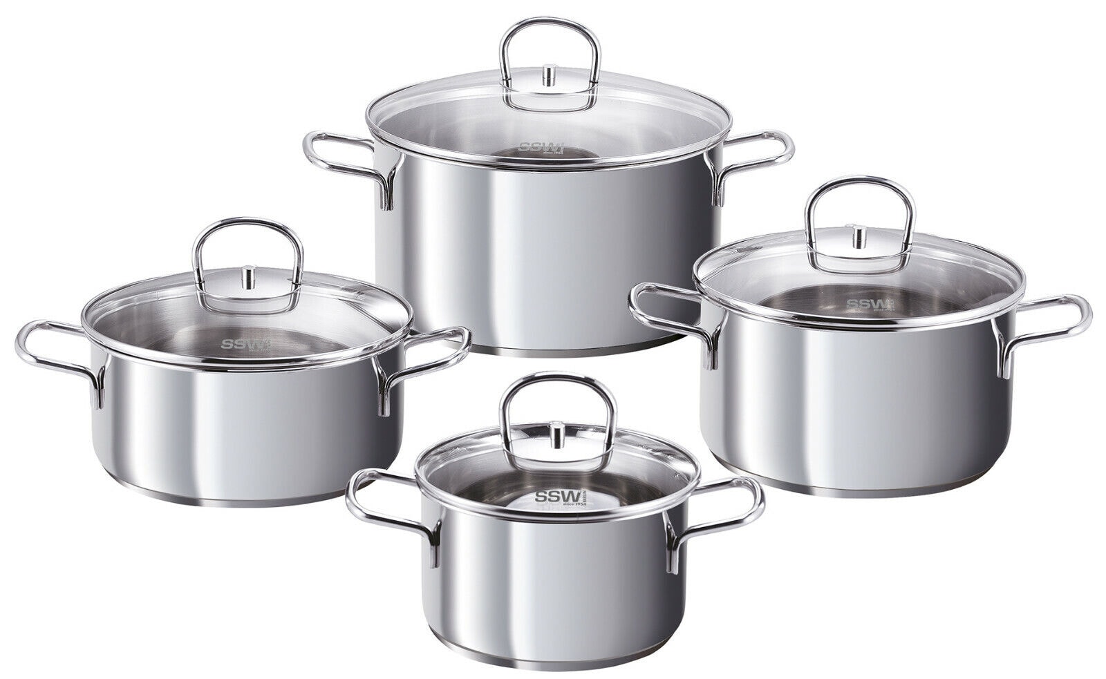 SSW Edelstahl Kochtopfset Avocado 8tlg. - Bild 1