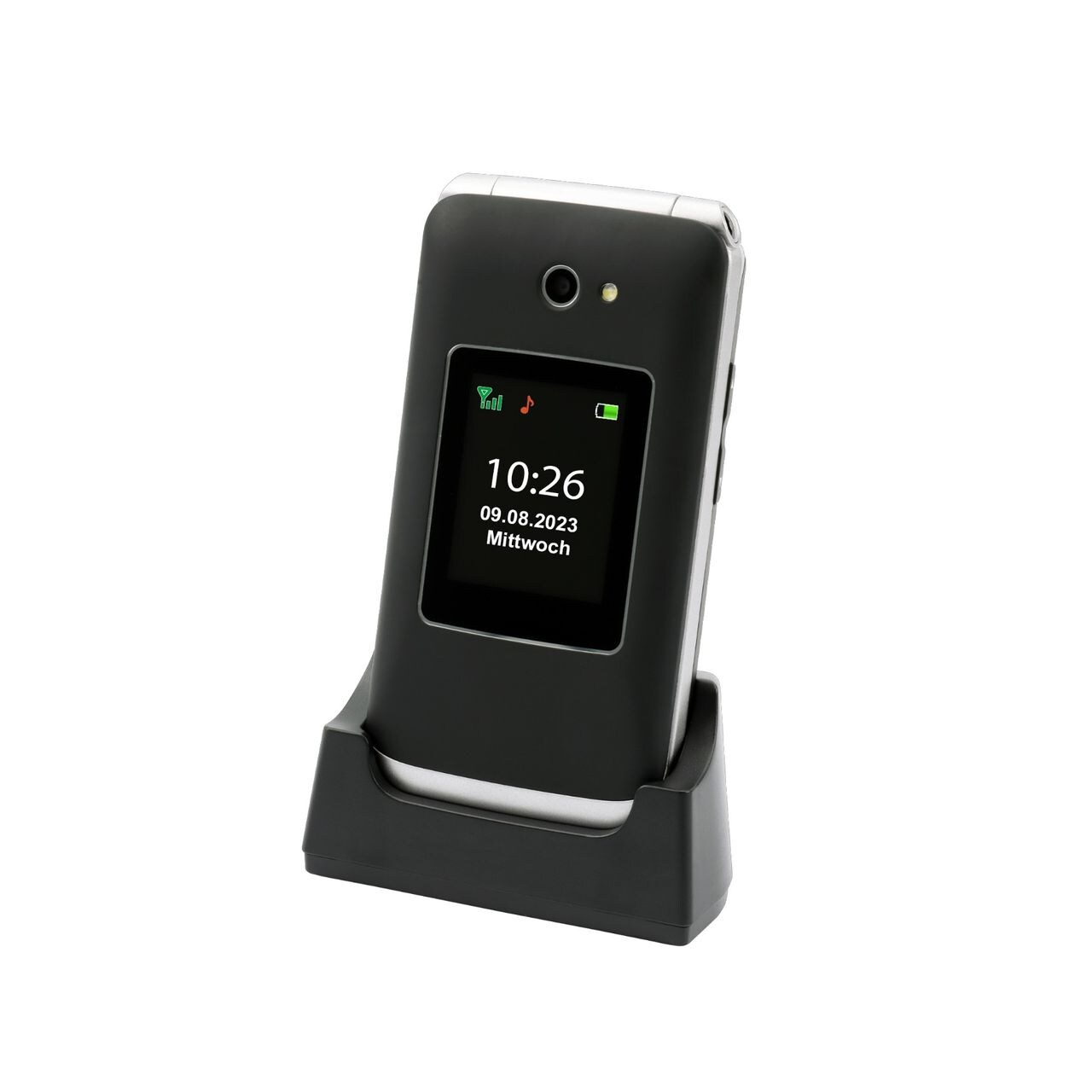 Vitus 2G Klappbare Senioren Mobiltelefon mit Großtasten schwarz | 04030152952595