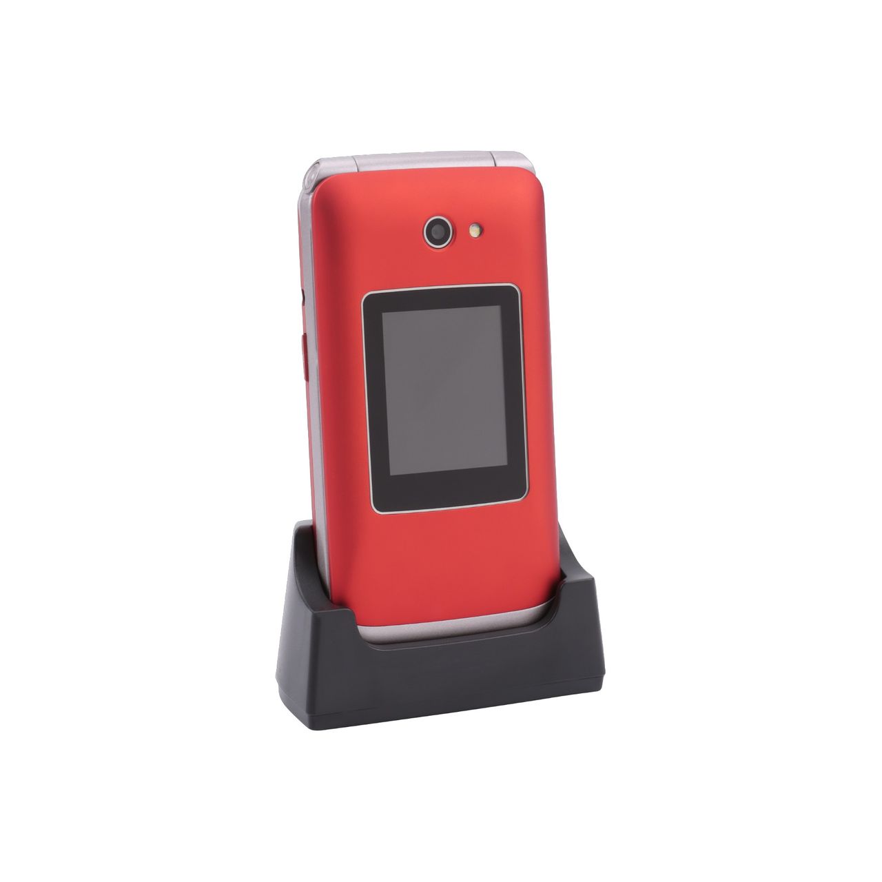 Vitus 2G Klappbares Senioren Mobiltelefon mit Gro&szlig;tasten rot - Bild 1