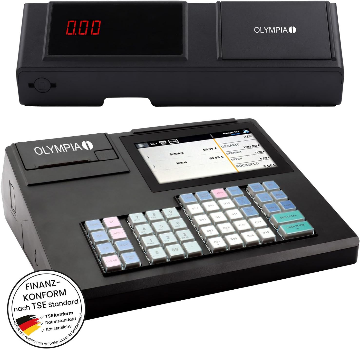 Olympia Registrierkasse K200 Kasse f&uuml;r den Handel ohne TSE Lizenz  10.000 PLU - Bild 1