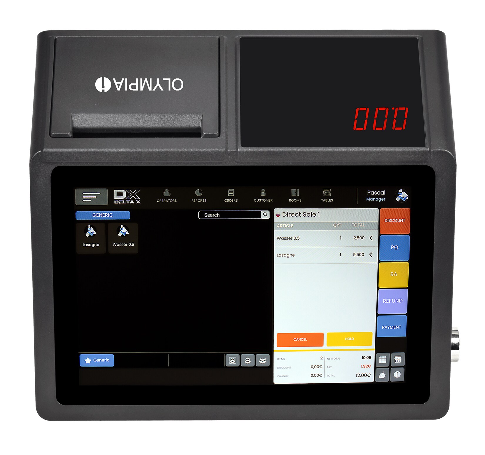 Olympia Registrierkasse T110 Touch für Gastronomie und Handel | 04030152952359