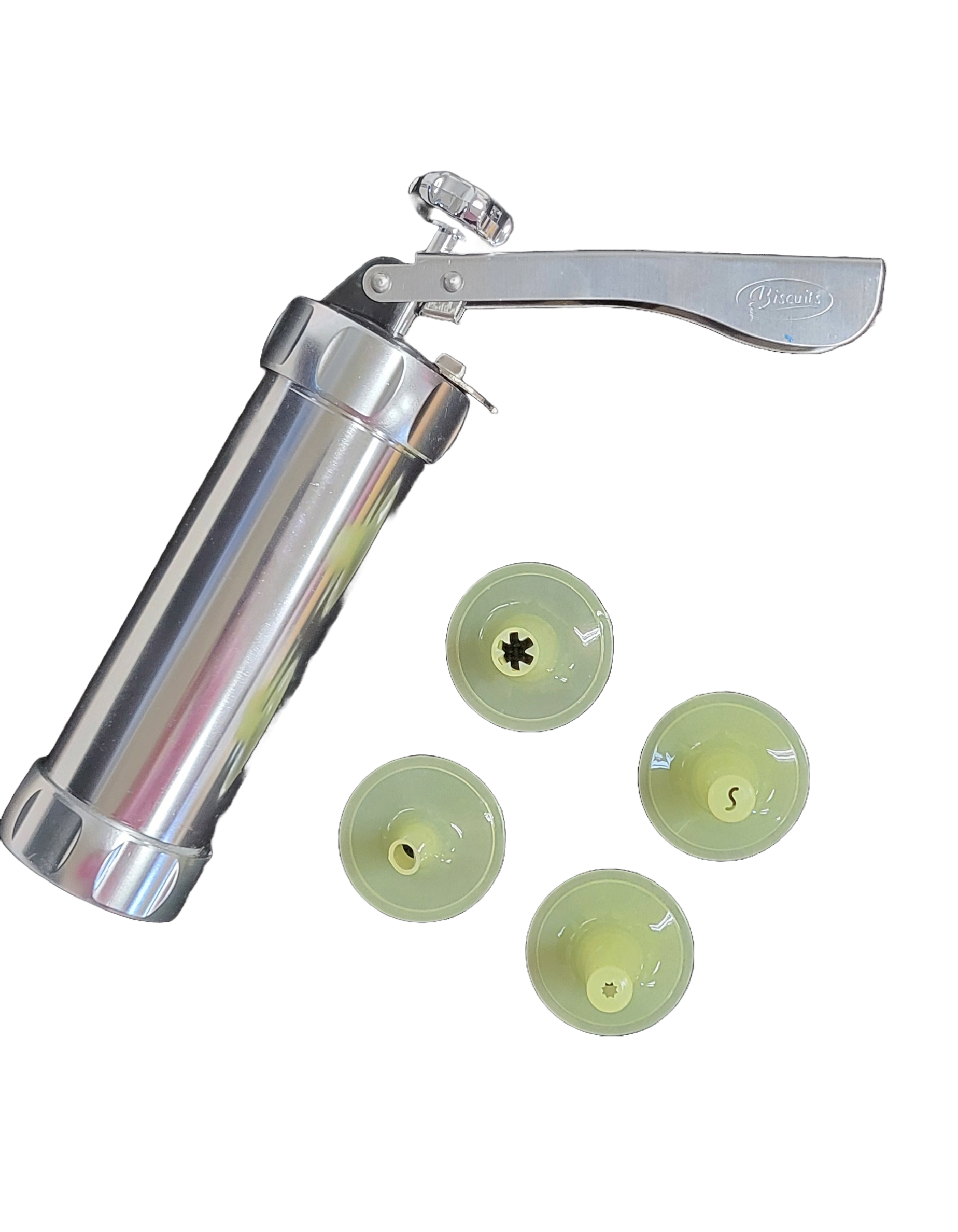 Geb&auml;ckpresse Kekspresse Pl&auml;tzchenpresse Geb&auml;ckspritze aus Aluminium 20 Aufs&auml;tze - Bild 1