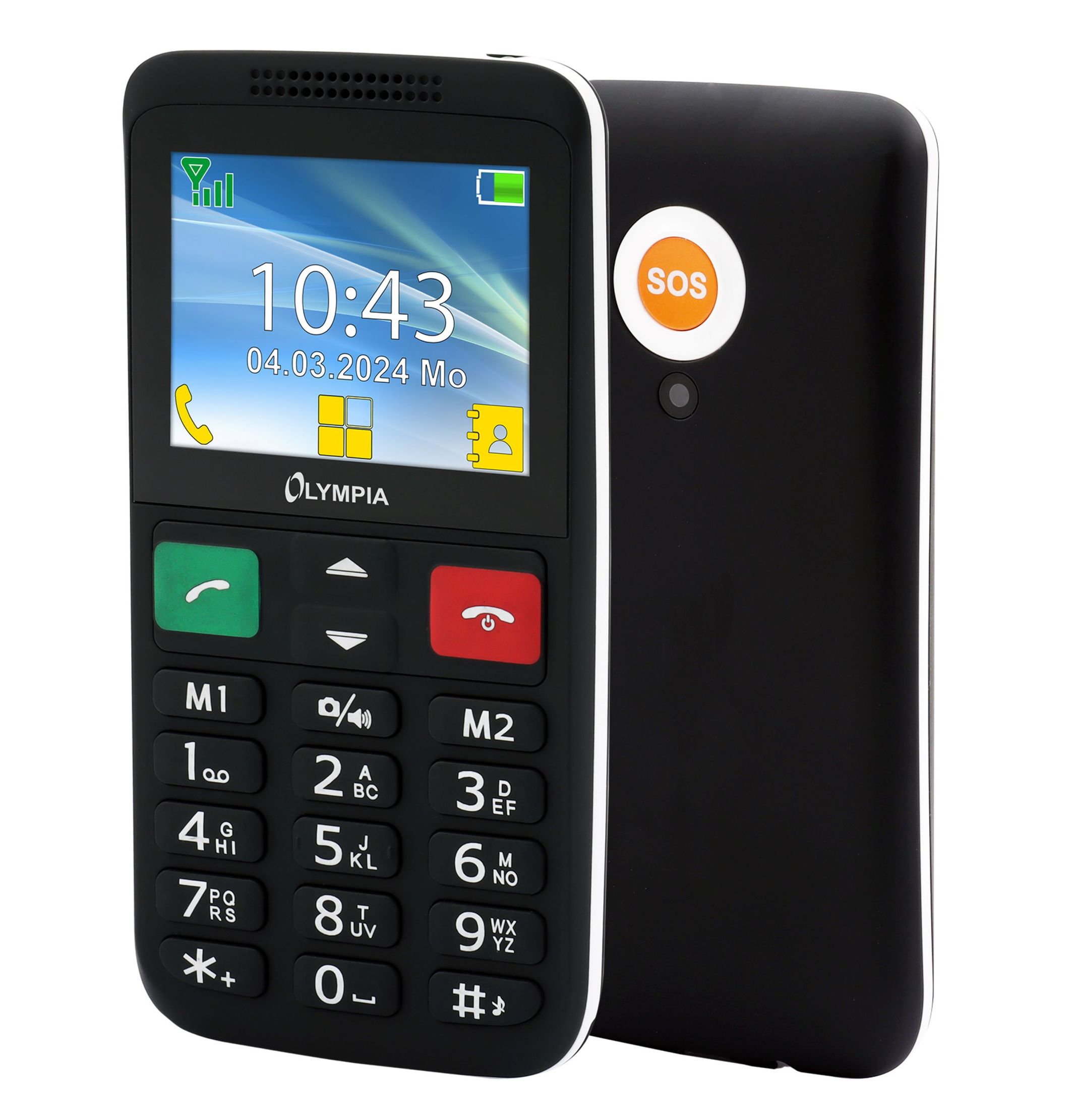 Komfort-Mobiltelefon LUX Gro&szlig;tasten 2,4" Farbdisplay SOS-Taste Dual-SIM Kamera Bluetooth FM-Radio Ladeschale maximale Benutzerfreundlichkeit - Bild 1