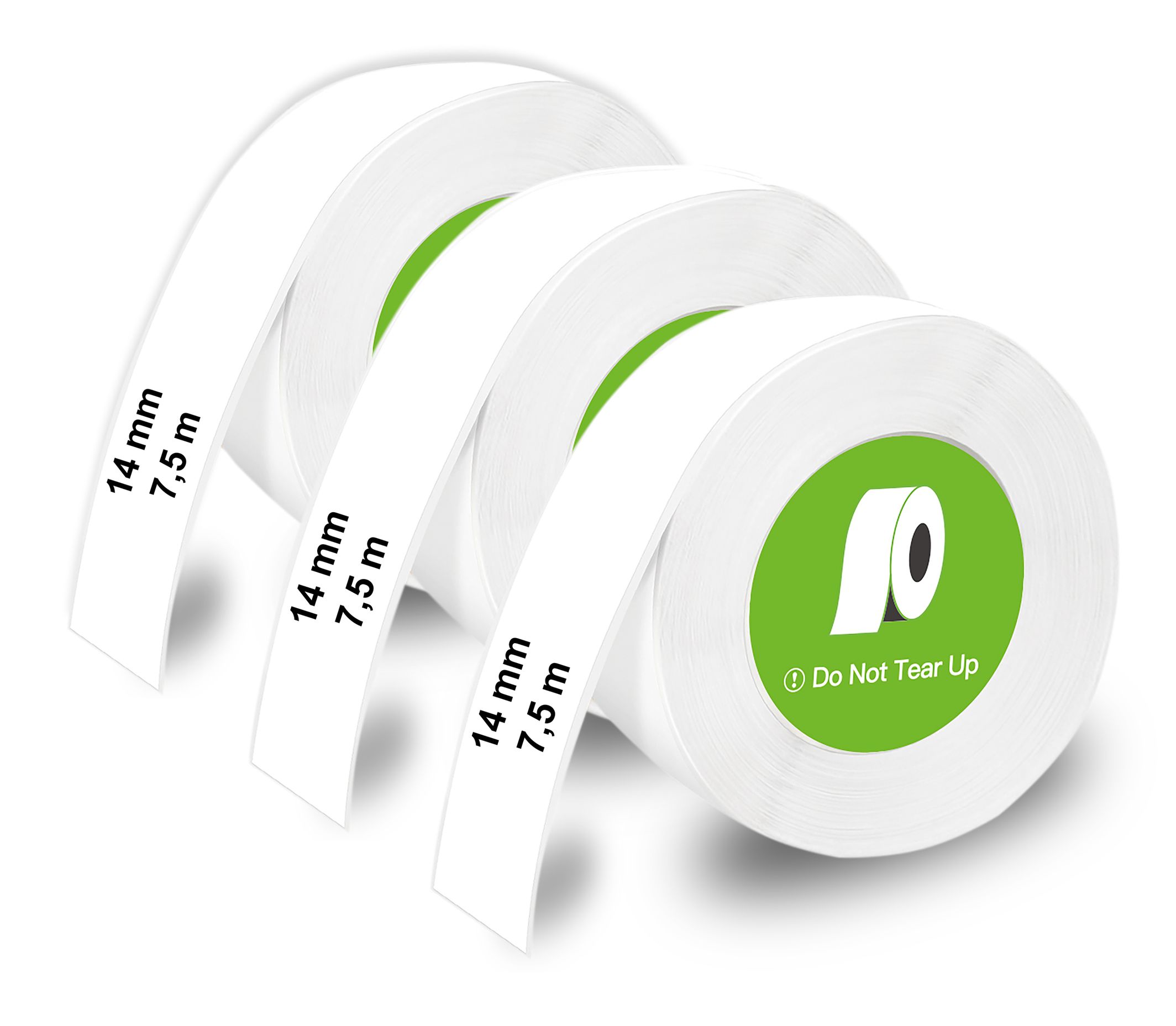 Etiketten Olympia Endlos Etikettenrolle, weiß, 3er-Pack
