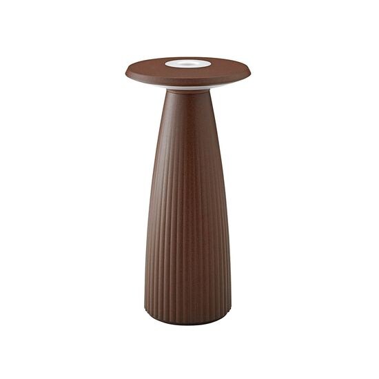 SIGOR Blumenvase Akku-Tischleuchte LED Nuflair 24cm Flex-Mood IP54 USB-C dimmbar rostbraun