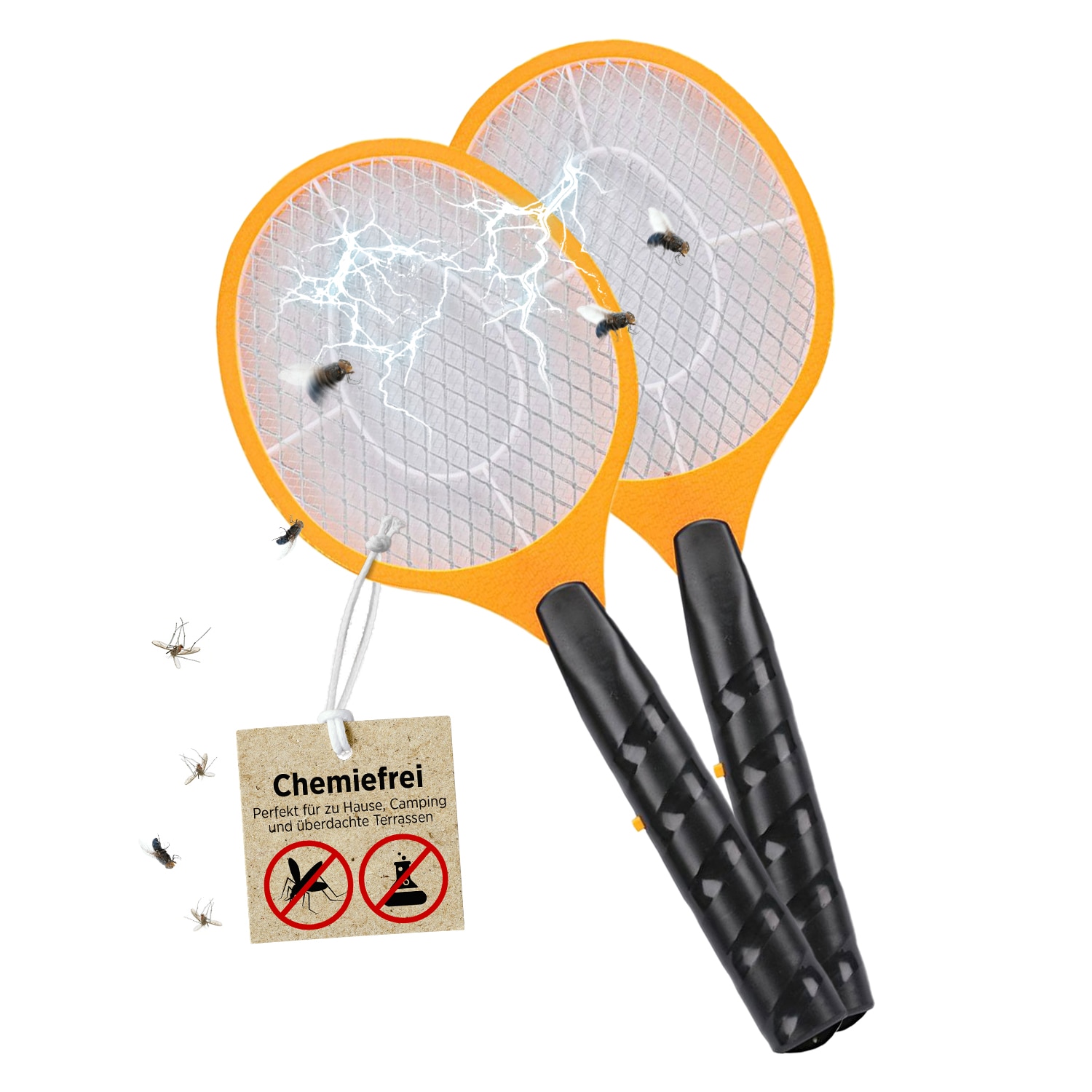 2 St&uuml;ck Elektrische Fliegenklatsche H+H TS 103B - Bild 1