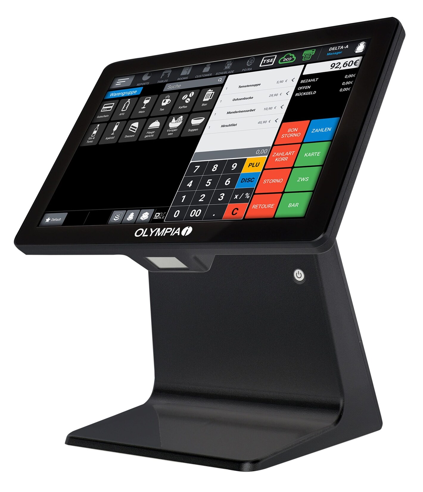 Olympia TS10 Allrounder Touch Scan Handel Gastro schwarz