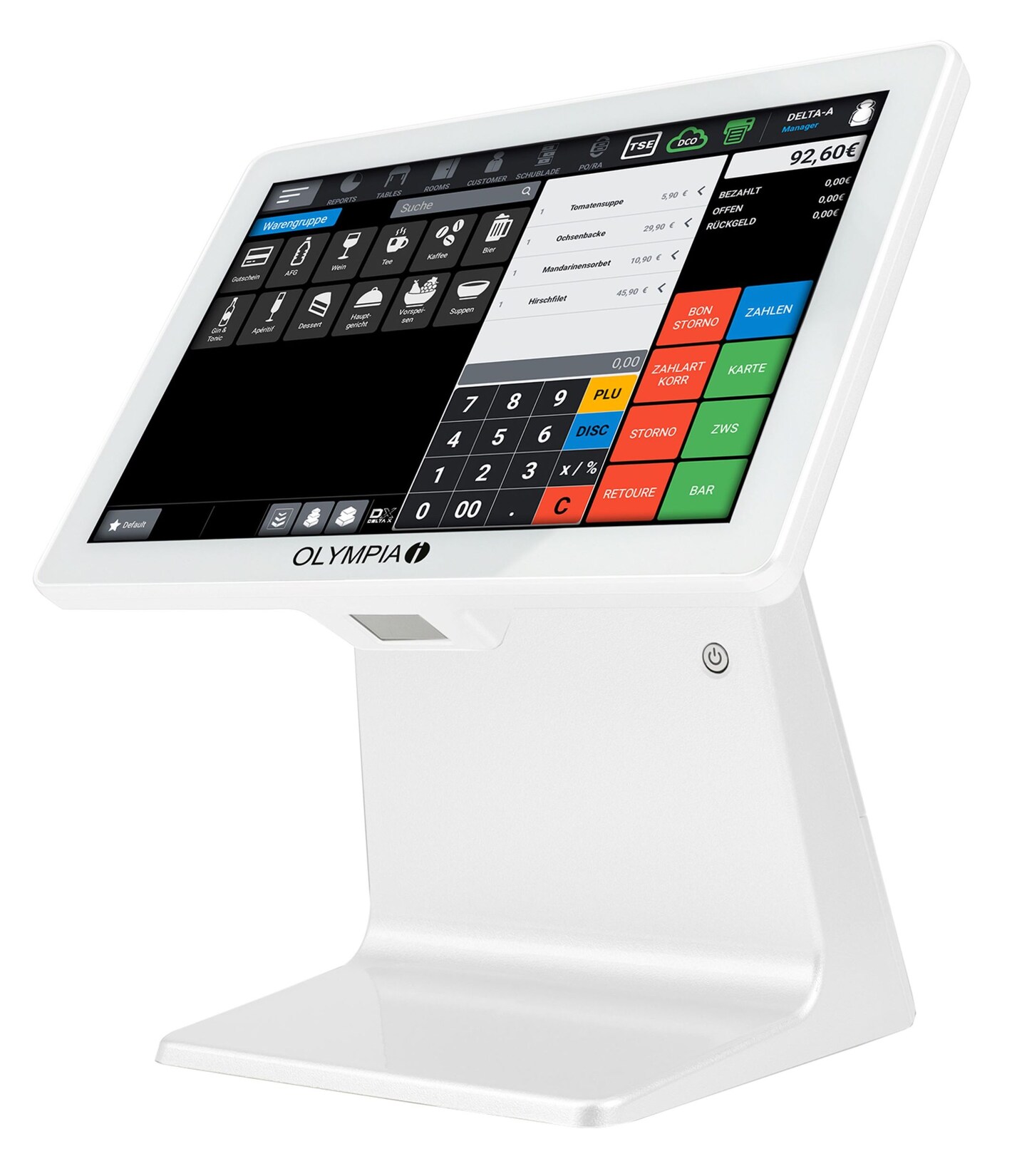 Olympia TS10 Allrounder Touch Scan Handel Gastro weiß | 04030152954117
