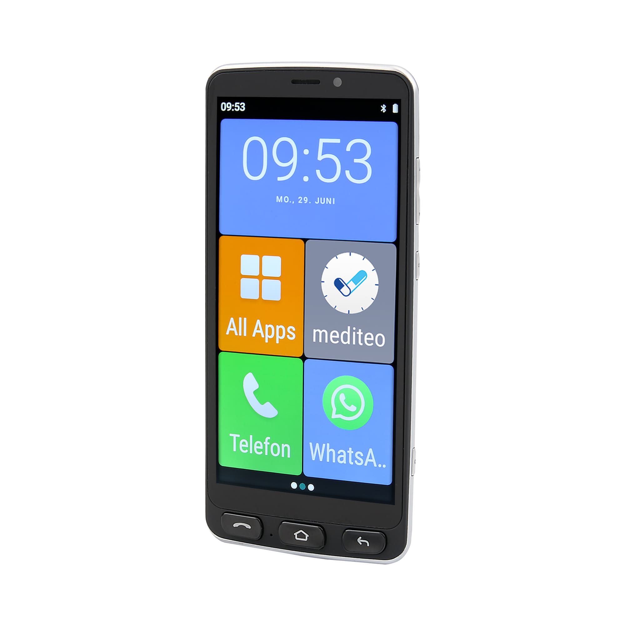 Olympia NEO+ Senioren Smartphone 5,5 Zoll mit Notruftaste Ladestation 4G Dual SIM Schwarz - Bild 1
