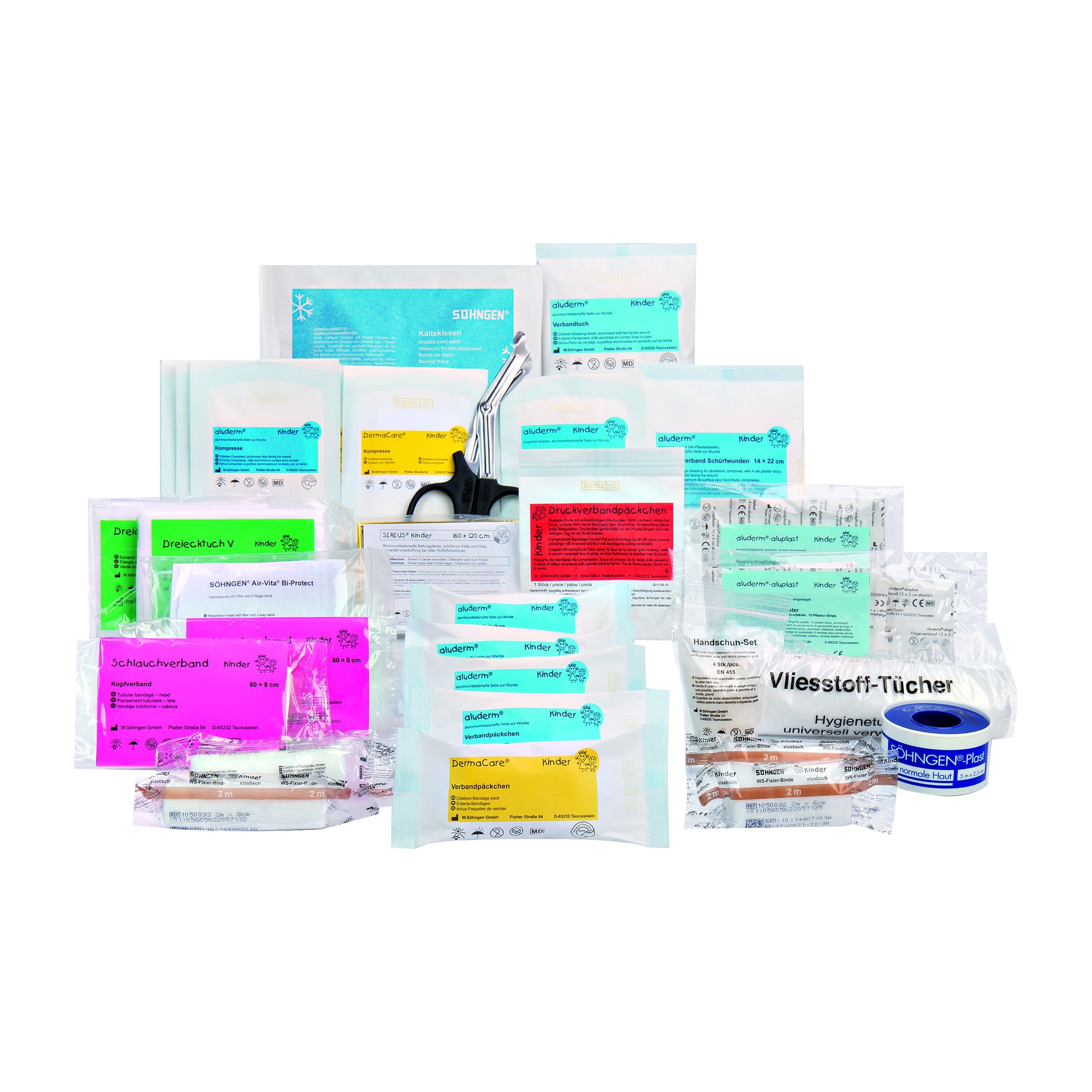 S&ouml;hngen Erste-Hilfe-F&uuml;llung SCHULE (Verbandsmaterial aluderm, Kinder - Bild 1