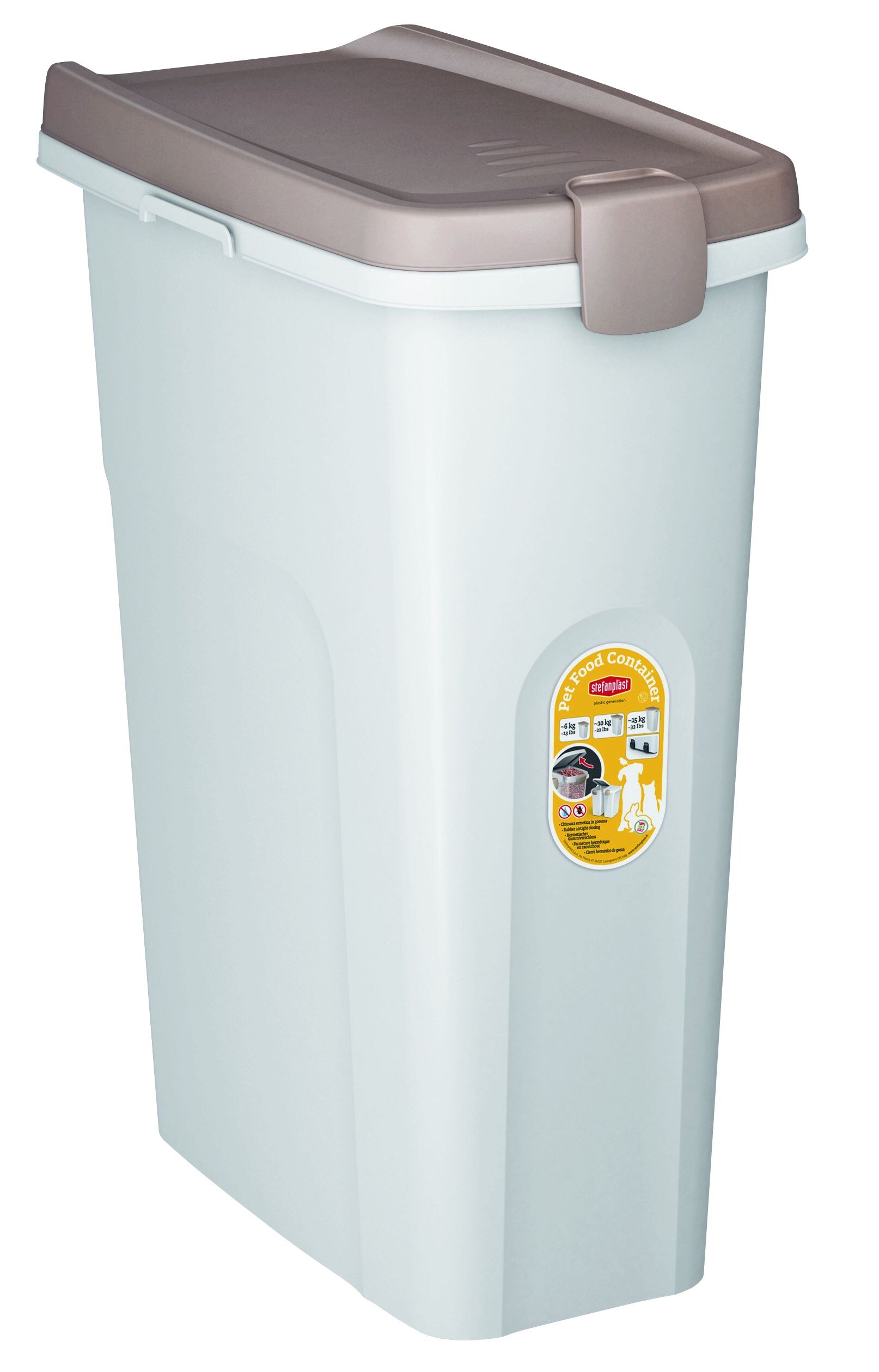 Kerbl Futtercontainer (Trockenfutterbeh?lter, 40 lt, braun/wei&curren;) 80832 - Bild 1