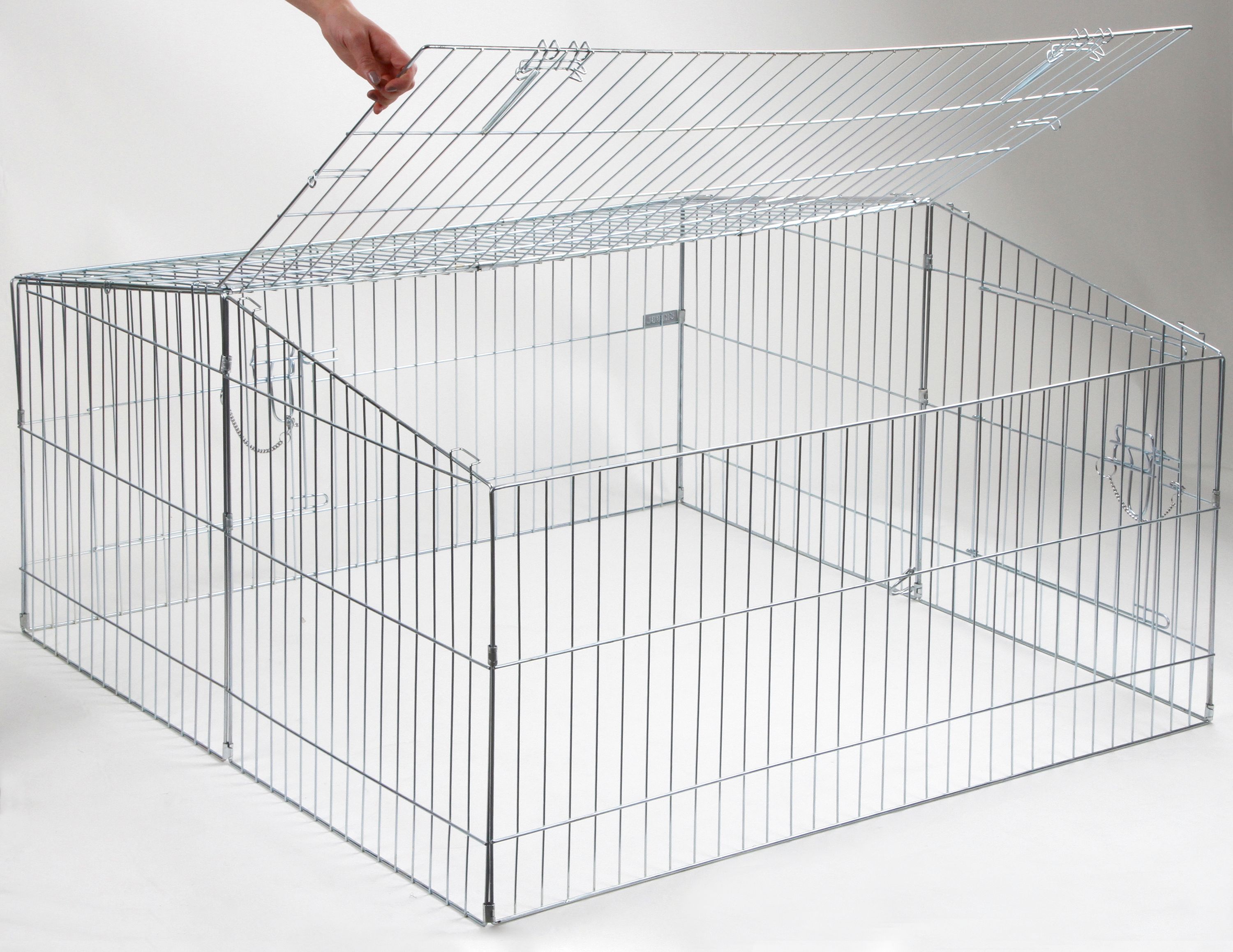 Kerbl Freilaufgehege Gehege f&uuml;r gro&szlig;e Kanninchen + Hasen, Ma&szlig;e 115x115 cm - Bild 1