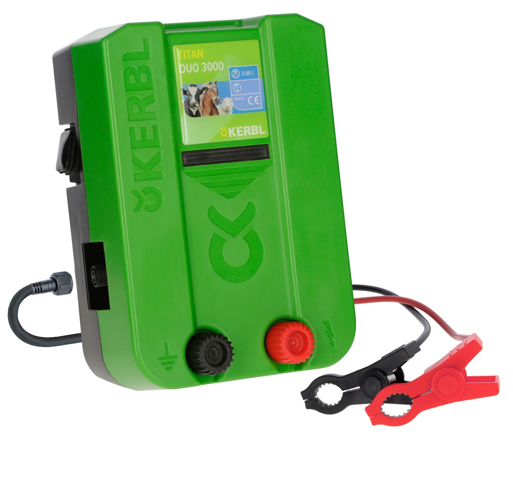Kerbl Weidezaungerät Titan Duo 3000 für kurze Zaunanlagen, 12 / 230 Volt | 04018653972014