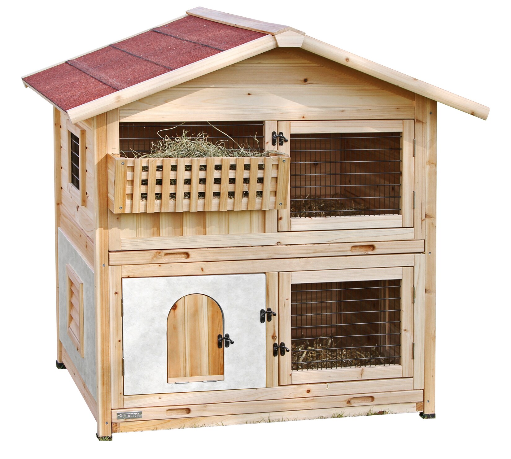 Kerbl Nagerhaus Tyrol Alpin Stall für Kleintiere im Hüttendesign, Hasenstall | 04018653828366