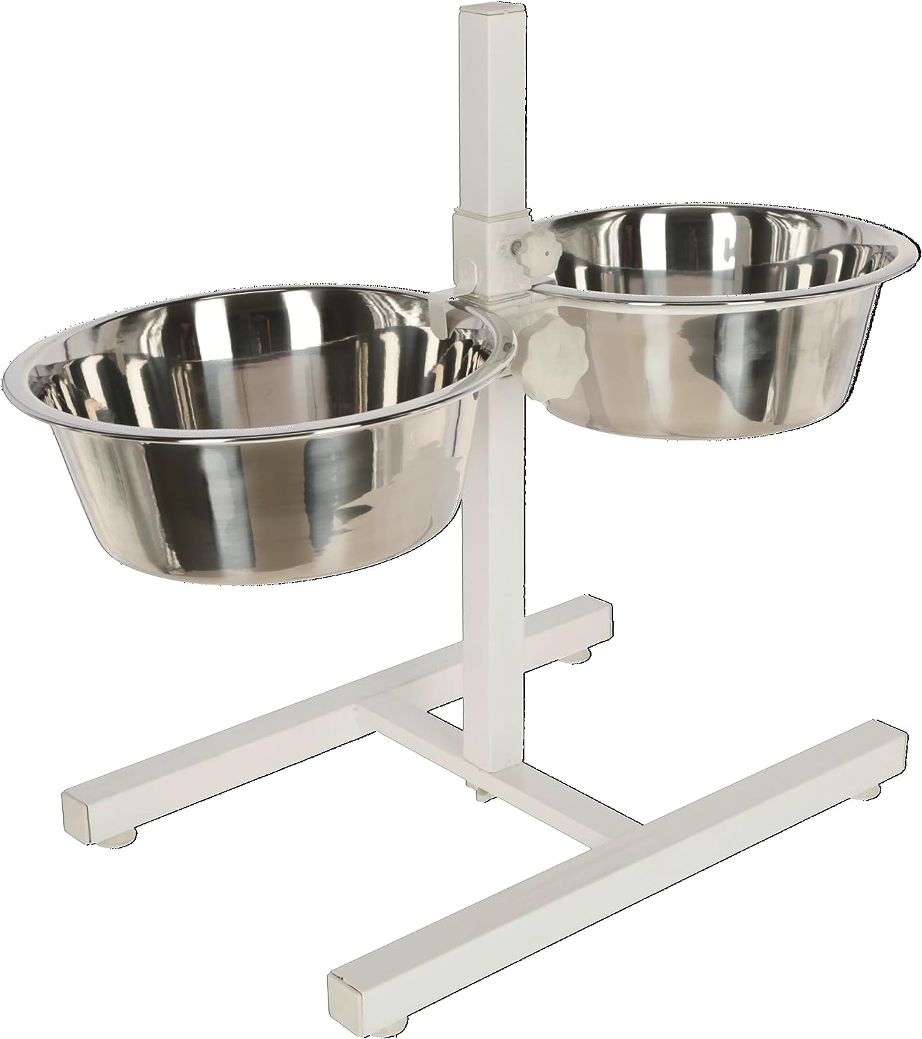 Kerbl Futterbar Fassungsverm&ouml;gen 2x 2800 ml, h&ouml;henverstellbare Kunststofff&uuml;&szlig;e - Bild 1