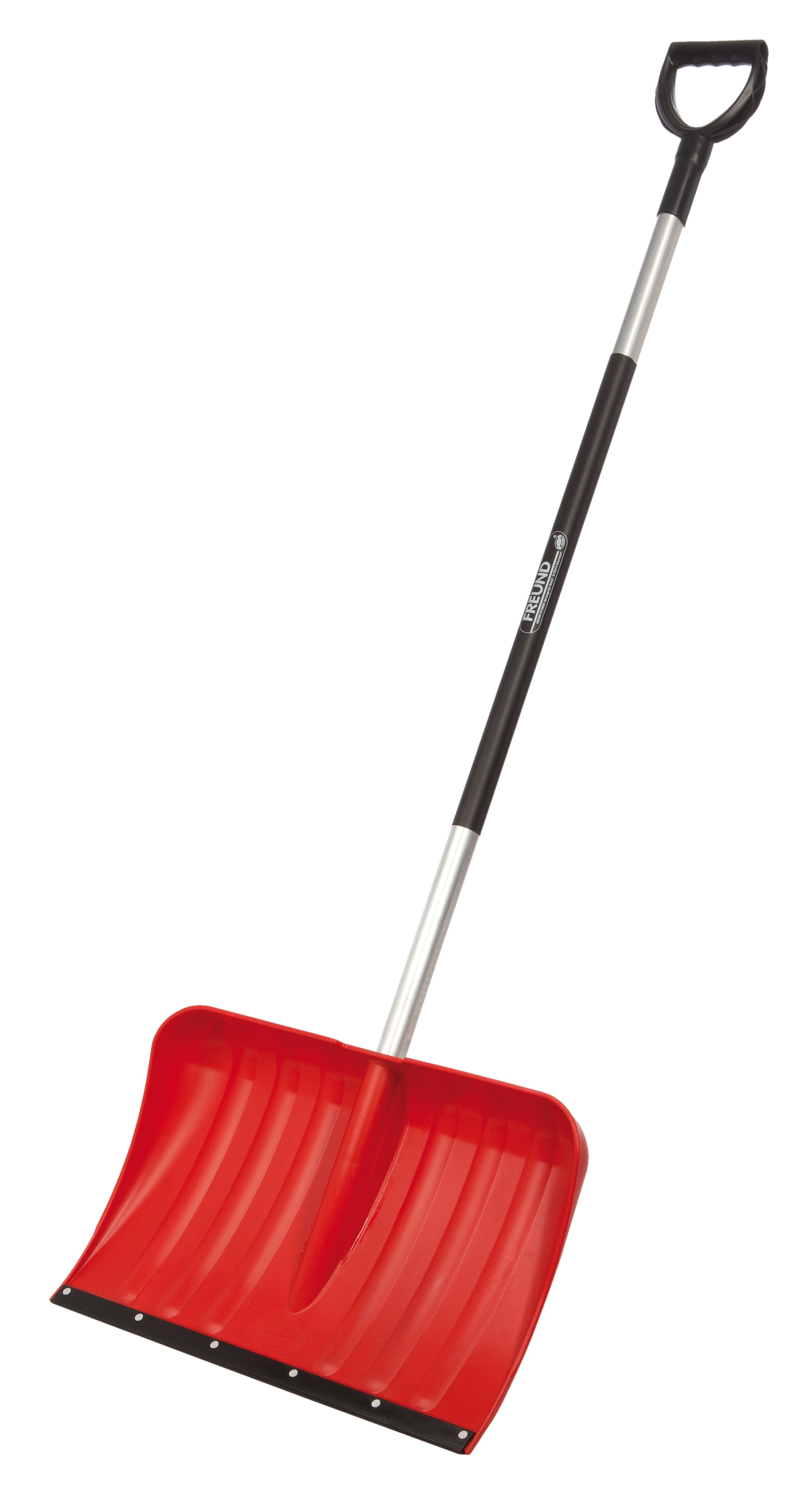 Freund Victoria Schneeschaufel 54 cm Aluline Schneeschieber rot mit Fl&uuml;sterkante - Bild 1