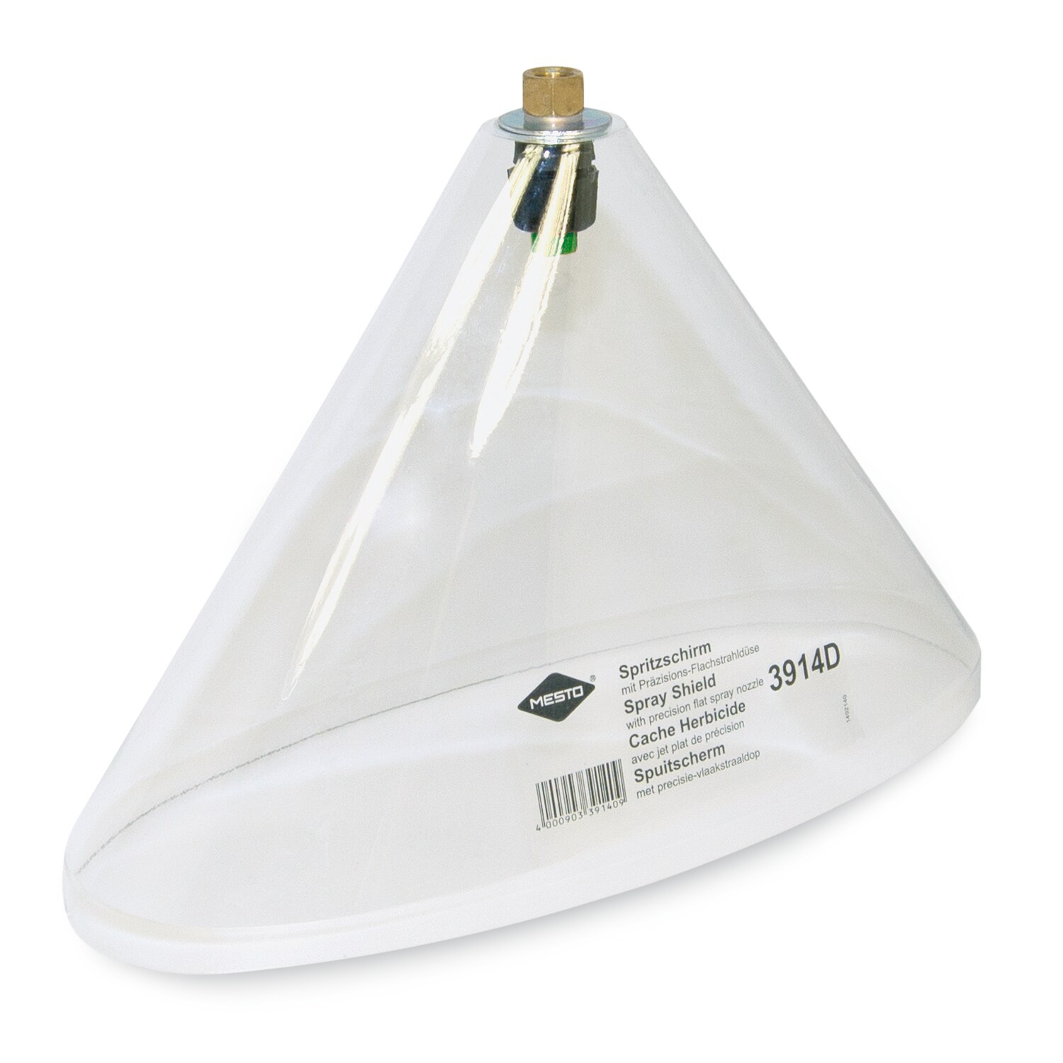 Mesto Spritzschirm mit D&uuml;se, Kunststoff durchsichtig, Spritzbreite 12-30 cm - Bild 1