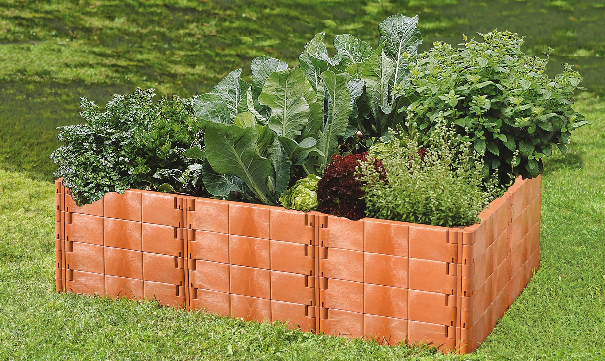 Juwel Hochbeet Blumenbeet Profiline 190x121x52 cm, Blumenkasten terracotta - Bild 1