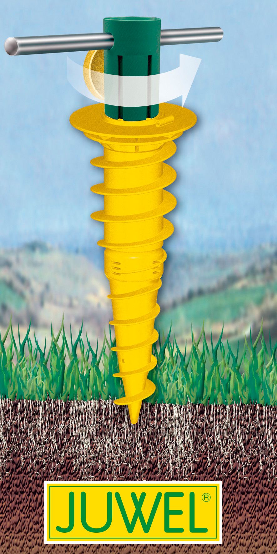 Juwel Bodenschraubanker-DUO f. W&auml;schespinnen, f&uuml;r 55, 50, 40, 32 mm Rohre - Bild 1