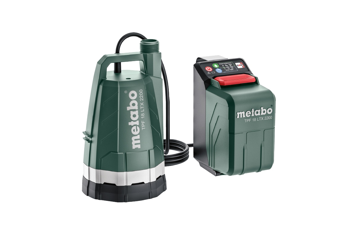 Metabo Akku-Tauch- und Regenfasspumpe TPF 18 LTX 2200 18 V, Max. F&ouml;rderh&ouml;he 22 m - Bild 1