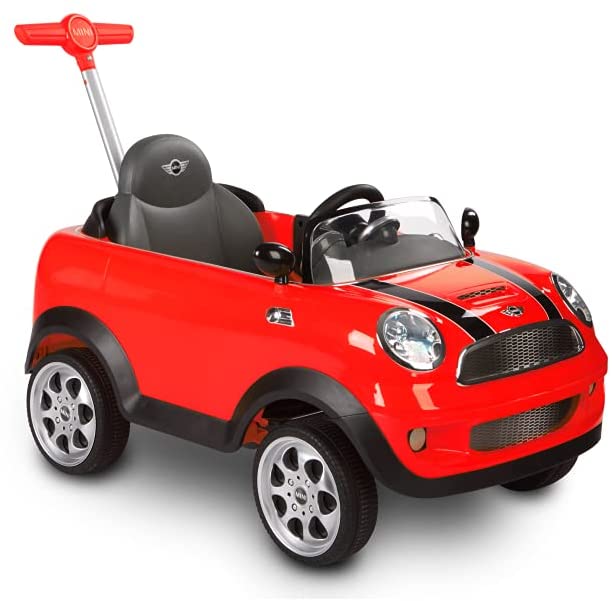 ROLLPLAY Push Car mit ausziehbarer Fu&szlig;st&uuml;tze, ab 1 Jahr, MINI Cooper, Rot - Bild 1