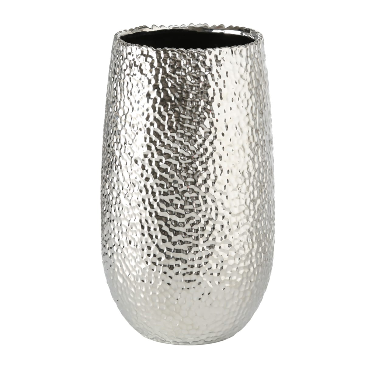 Boltze Vase Lajos (Farbe Silber, H&ouml;he 31 cm, Blumentopf, Metallic-Optik) 5339500 - Bild 1