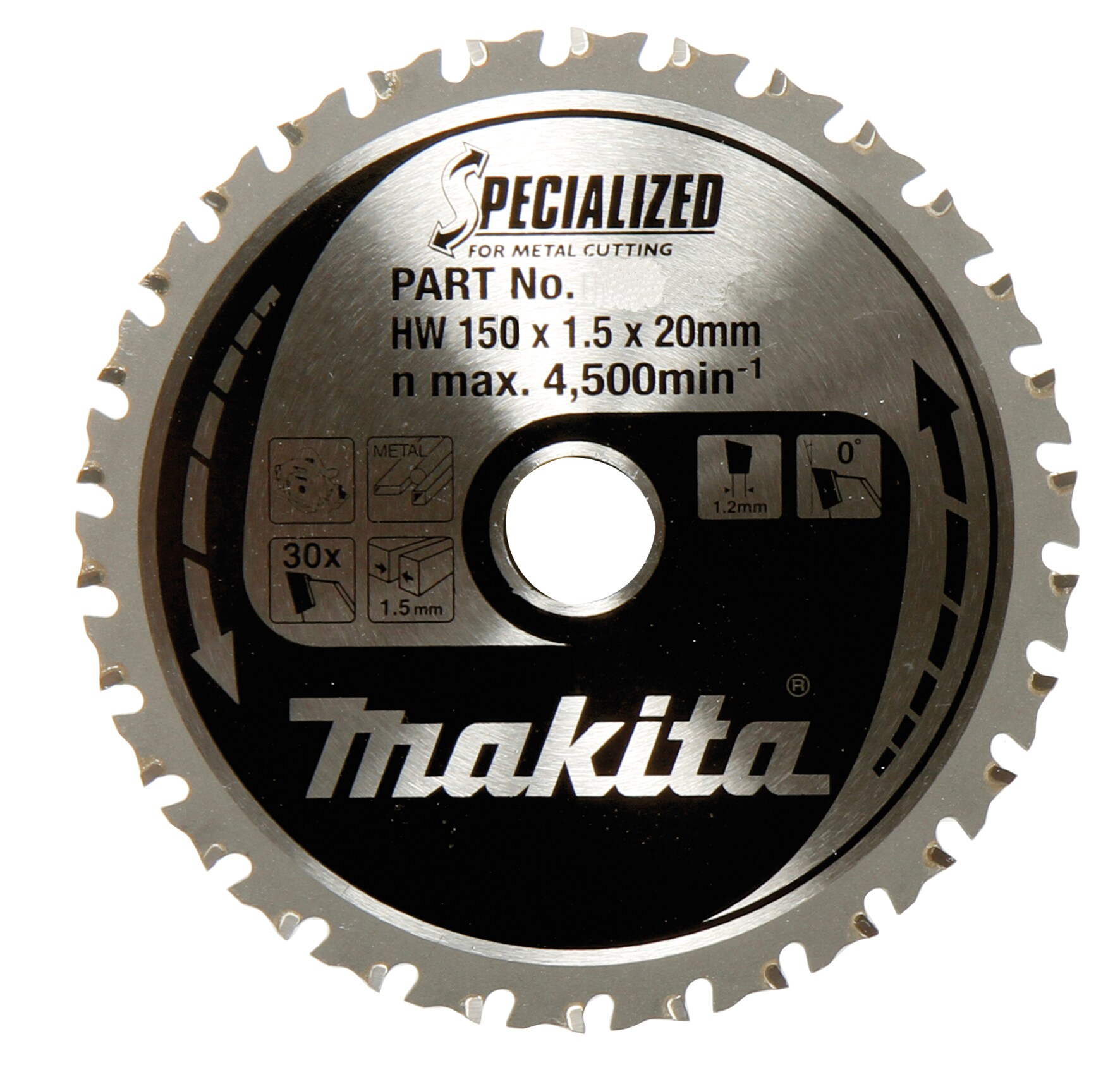 Makita Sägeblatt für INOX 150x20 x 60Z B-47058