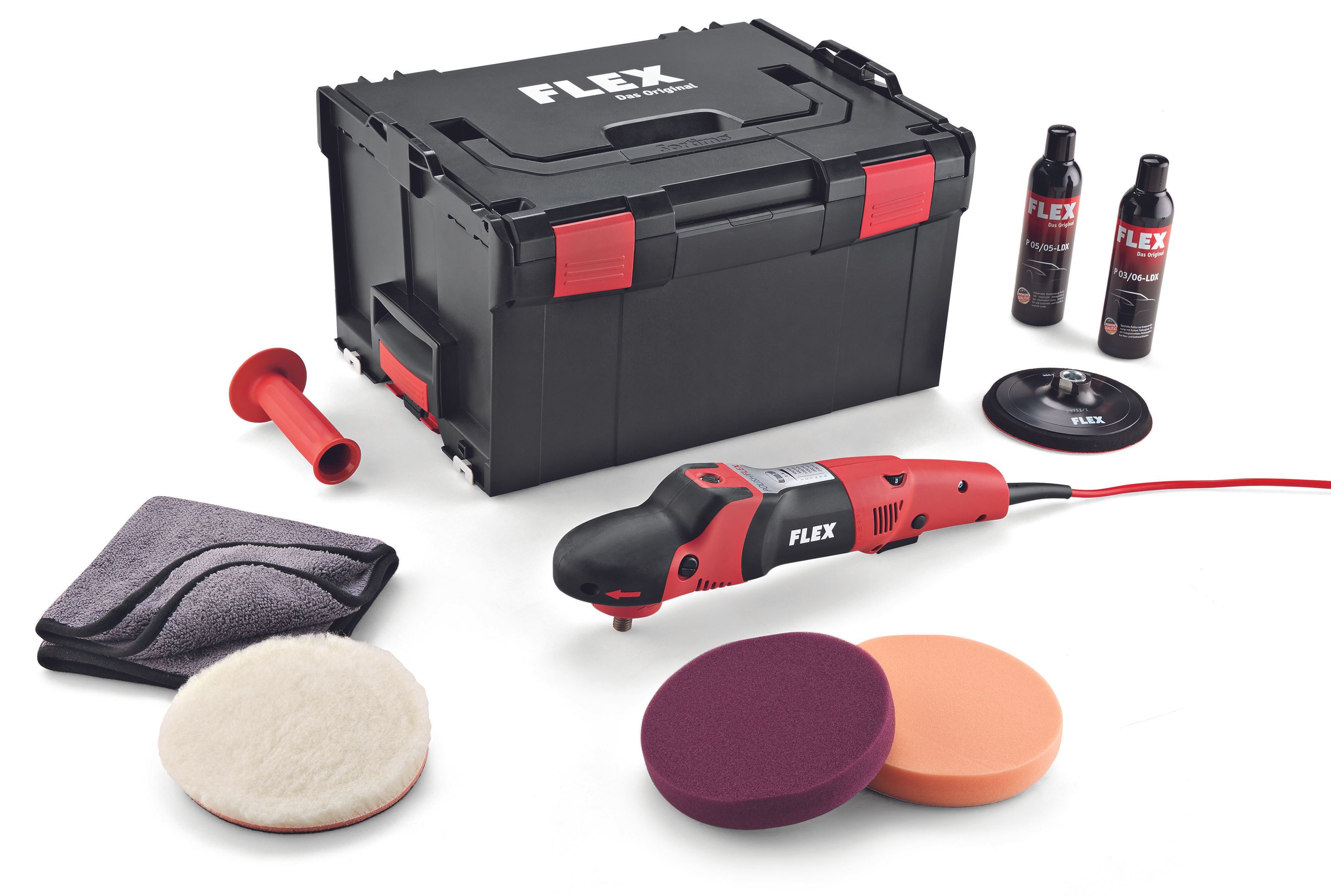 Flex Poliermaschine PE 14-2 150 P-Set Polierer variable Drehzahl 1400 Watt