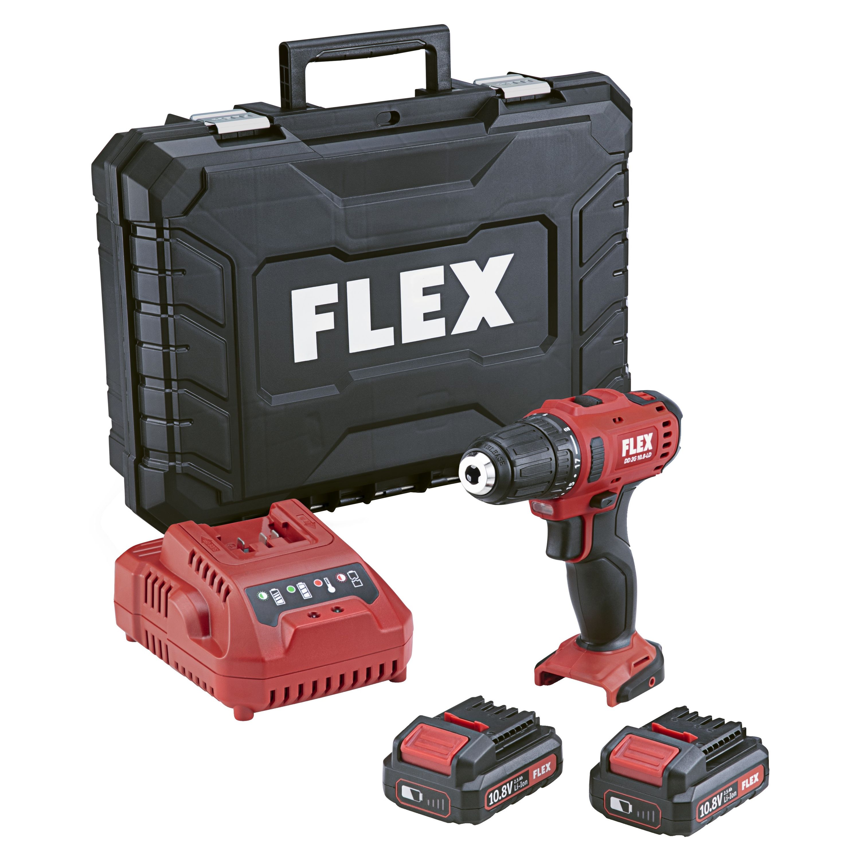 Flex Akku-Bohrschrauber DD 2G 10.8-LD 2-Gang 10.8 V, inkl. 2 Akku 2,5 Ah