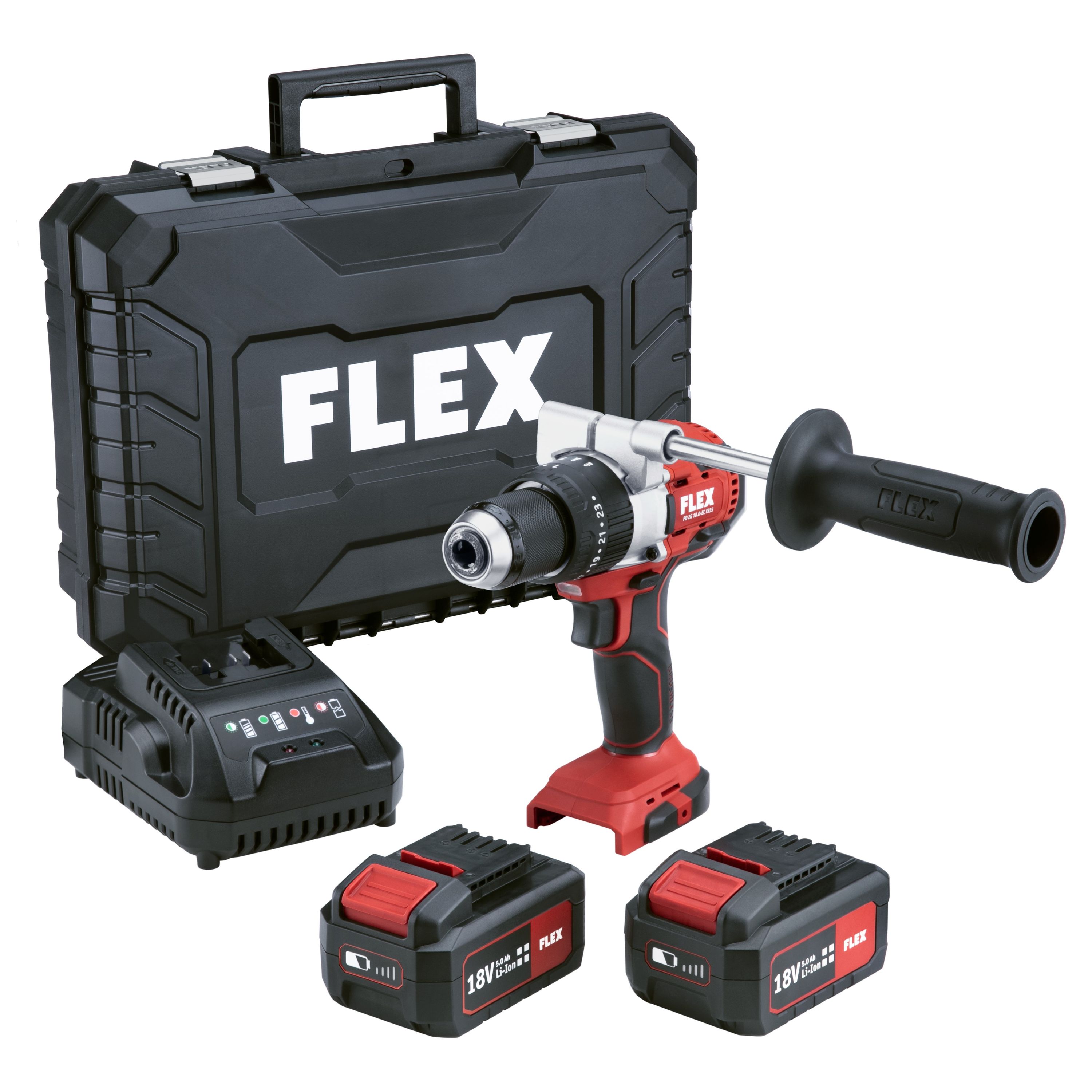 Flex Akku-Schlag-Bohrschrauber PD 2G 18.0-EC FS55BC/5.0 2 Akkus 5,0 Ah Ladegerät