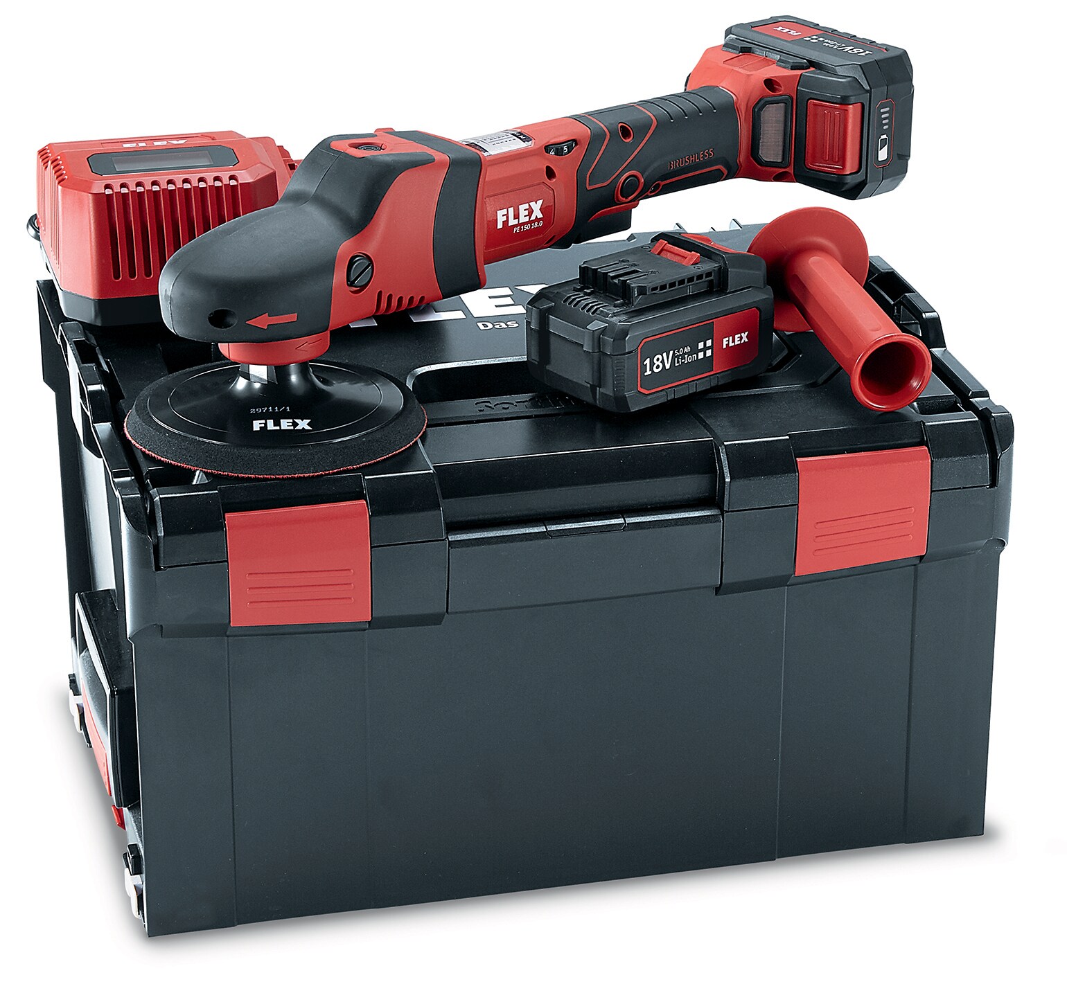 Flex Akku Rotationspolierer PE 150 18.0-EC/5.0 Set max. Polierk?rper ö160 mm