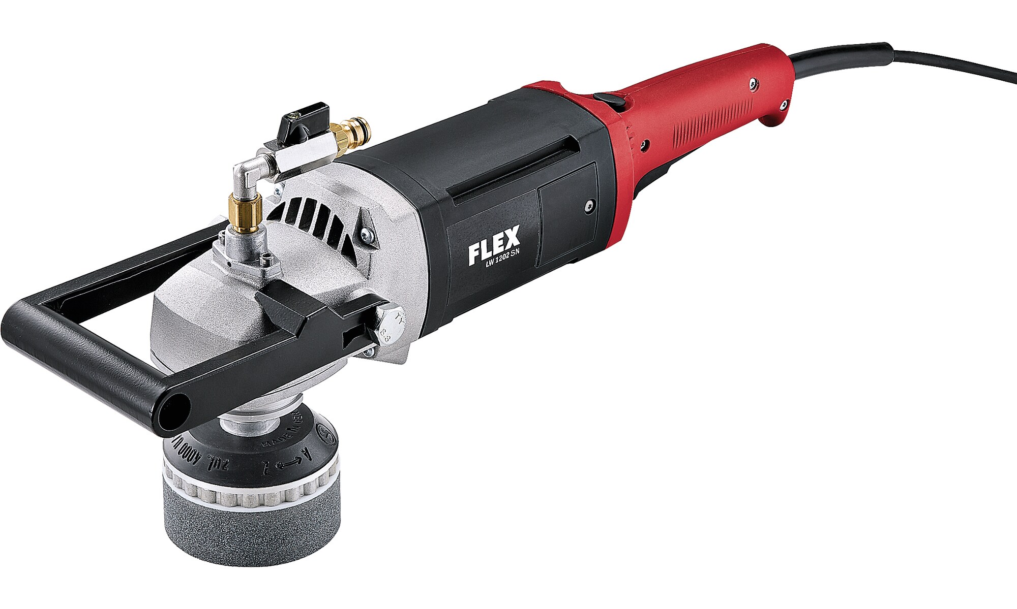 Flex Nass Steinpolierer (Motor 1600 Watt, mit variabler Drehzahl 1750 1/min)