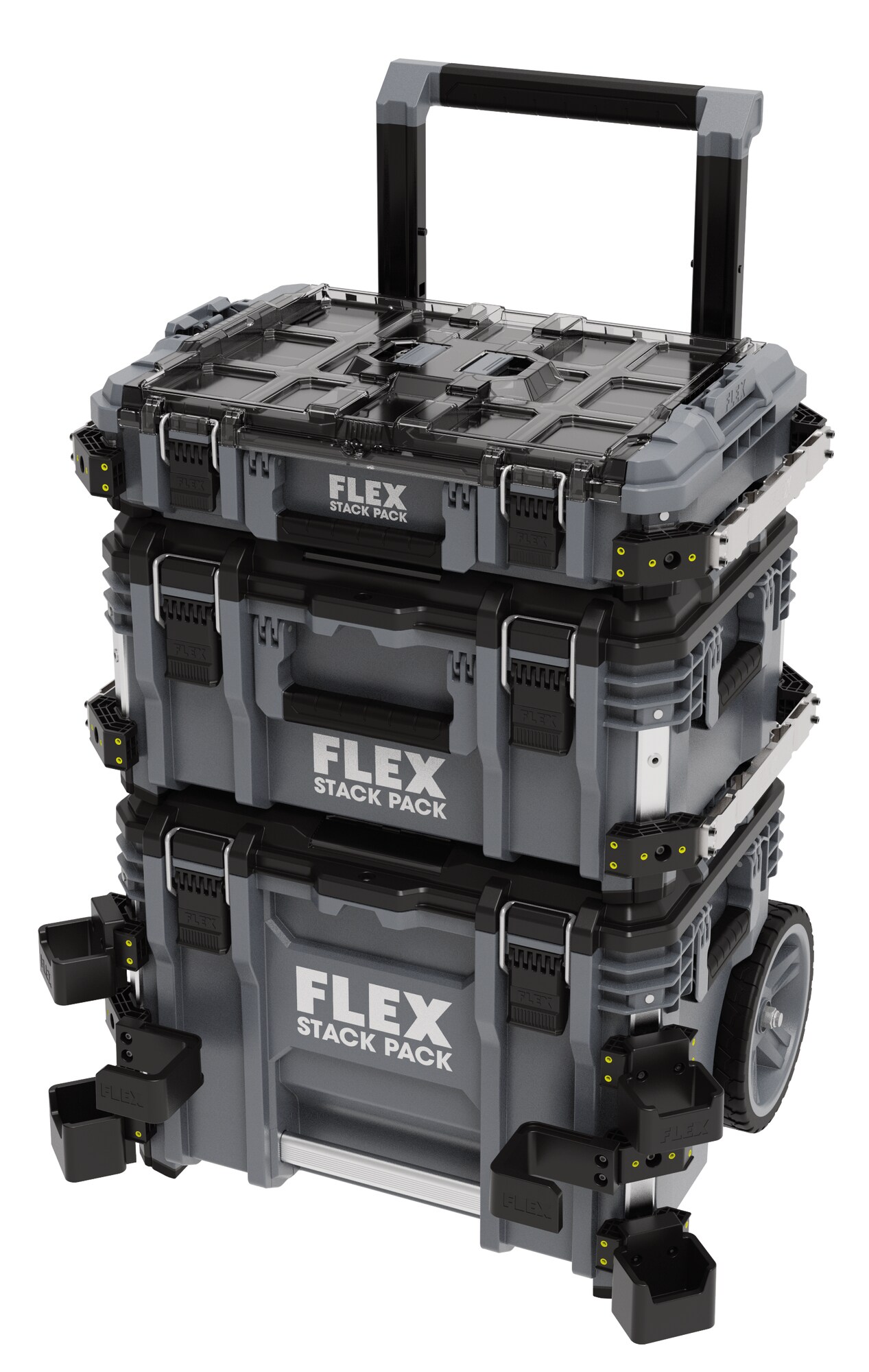 Flex Transportkofferset STACK PACK Standard (aus Schlagfestem Kunststoff) 531461