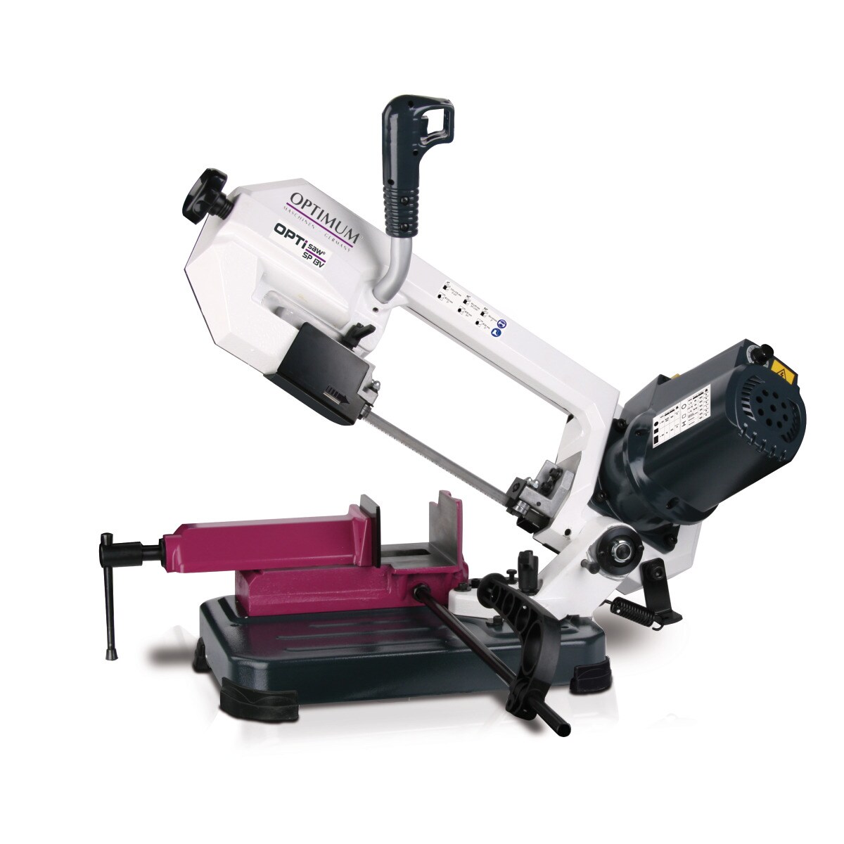 Optimum Gehrungsbandsäge OPTIsaw SP 13V mit BI-Metall-Sägeband, Materialanschlag