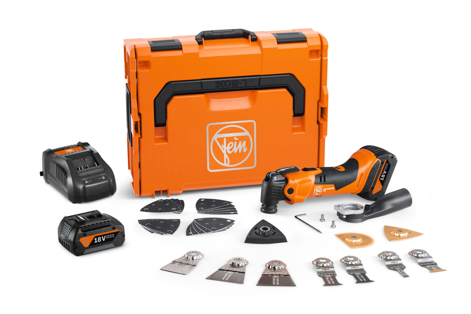 Fein Akku Multimaster AMM 500 Plus Top 4,0 Ah AS (18 V, Zubehör-Set, Akku 4,0Ah)