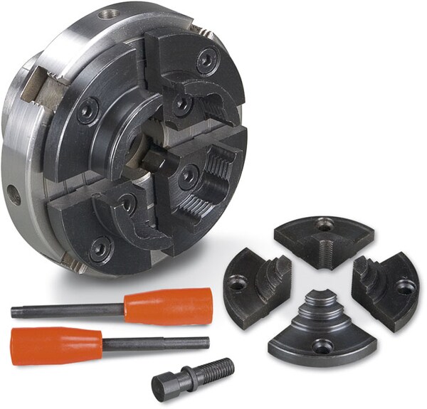 Holzstar Vier-Backenfutter Drechselbank, Spannbereich 50-90 mm, Schraubeinsatz - Bild 1