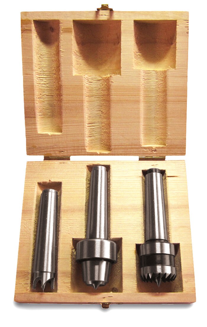 Holzstar Mitnehmerset MK2 3-tlg Konusaufnahme MK2, f&uuml;r Drechselmaschinen 5931056 - Bild 1