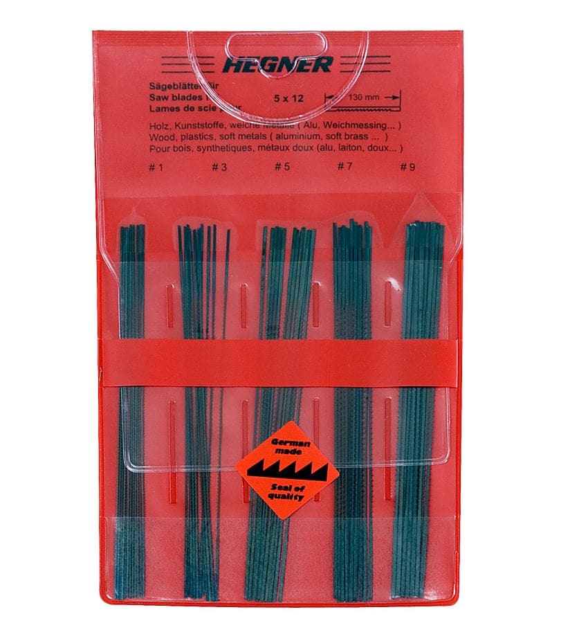 Hegner Laubs&auml;gebl&auml;tter 60-St&uuml;ck f&uuml;r Holz, Kunststoffe und weiche Metalle - Bild 1